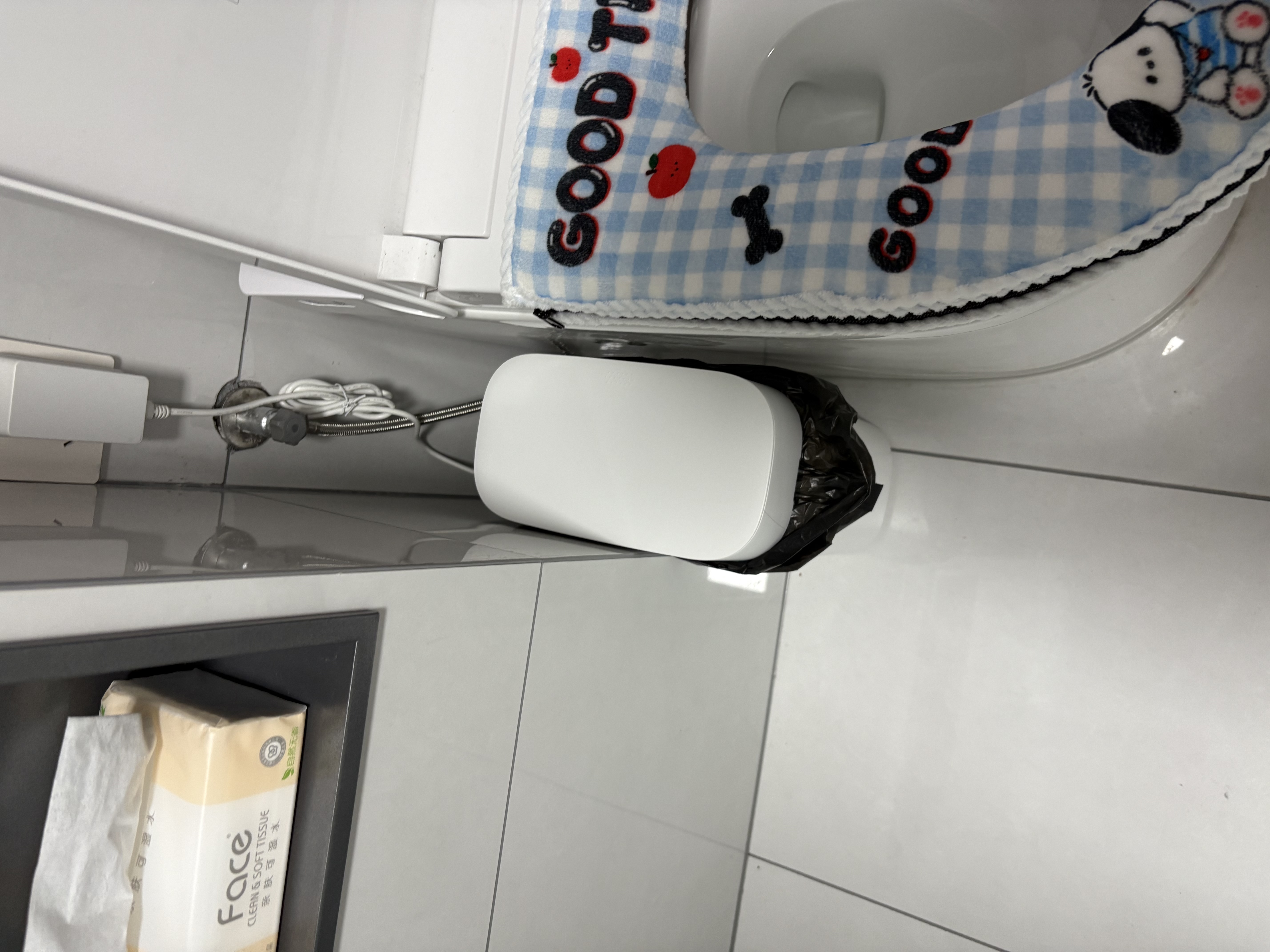 ecoco垃圾桶8L卫生间定制化开盖厕所窄缝厨房大号壁挂垃圾桶E26007 实拍图