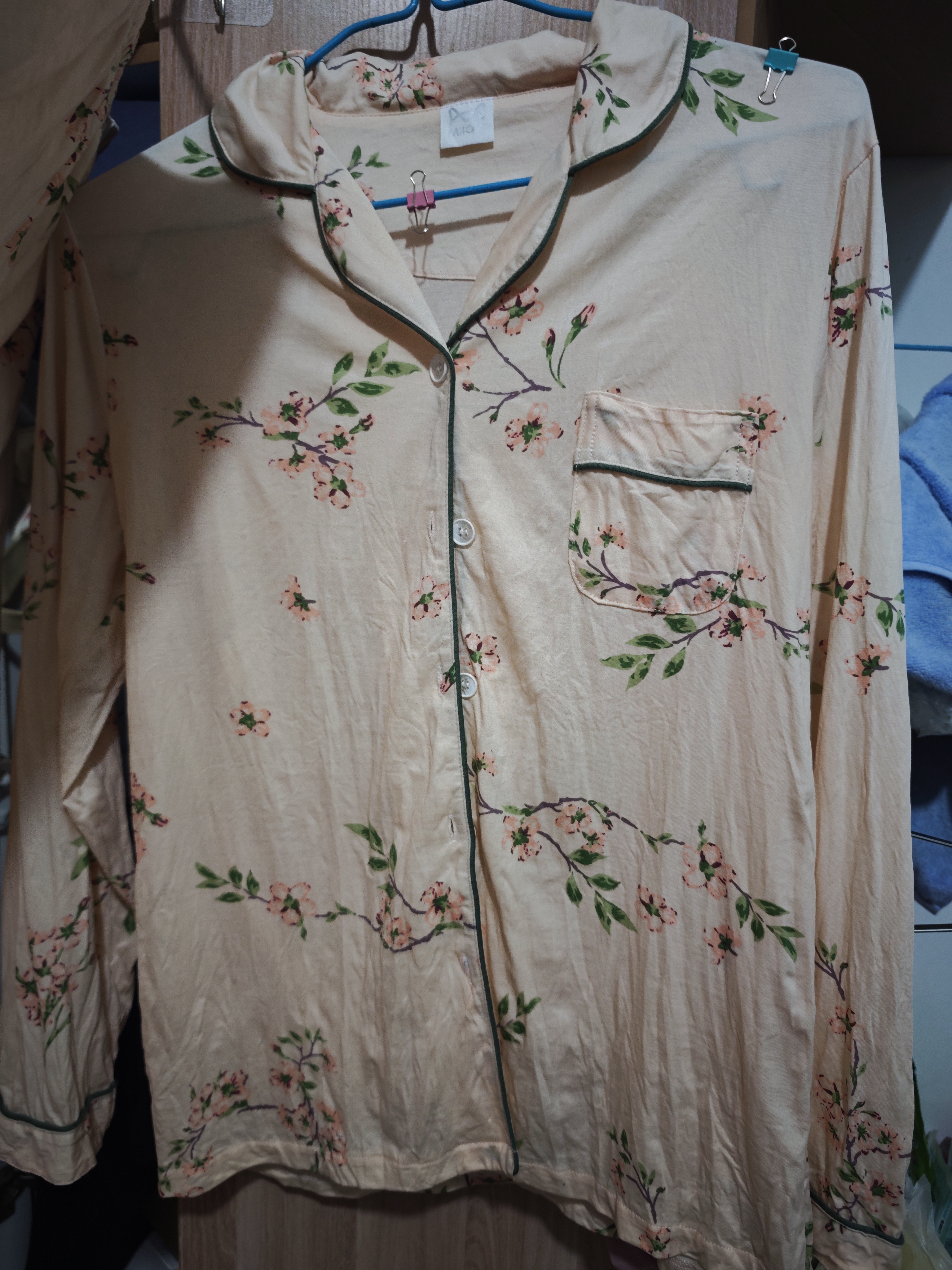 猫人睡衣女【100%纯棉】植物印花长袖睡衣防螨抑菌春秋家居服套装 实拍图