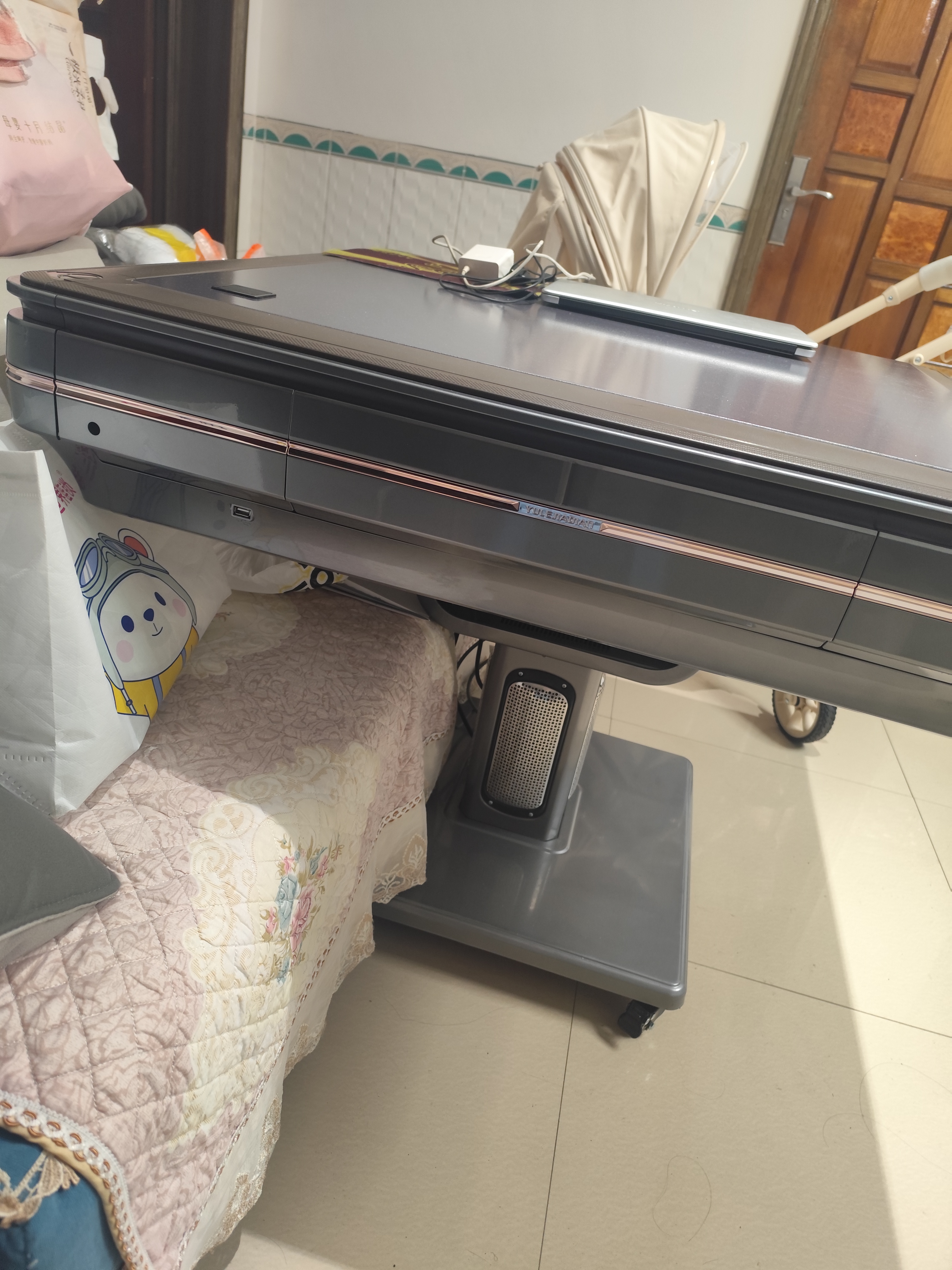 如喜【防侧翻20万次不卡牌】麻将机全自动餐桌低音家两用一体折叠电动 6【低音5.0一键静洗】防侧翻-仿玉-灰绒-星空灰 请联系客服选择麻将牌大小 实拍图