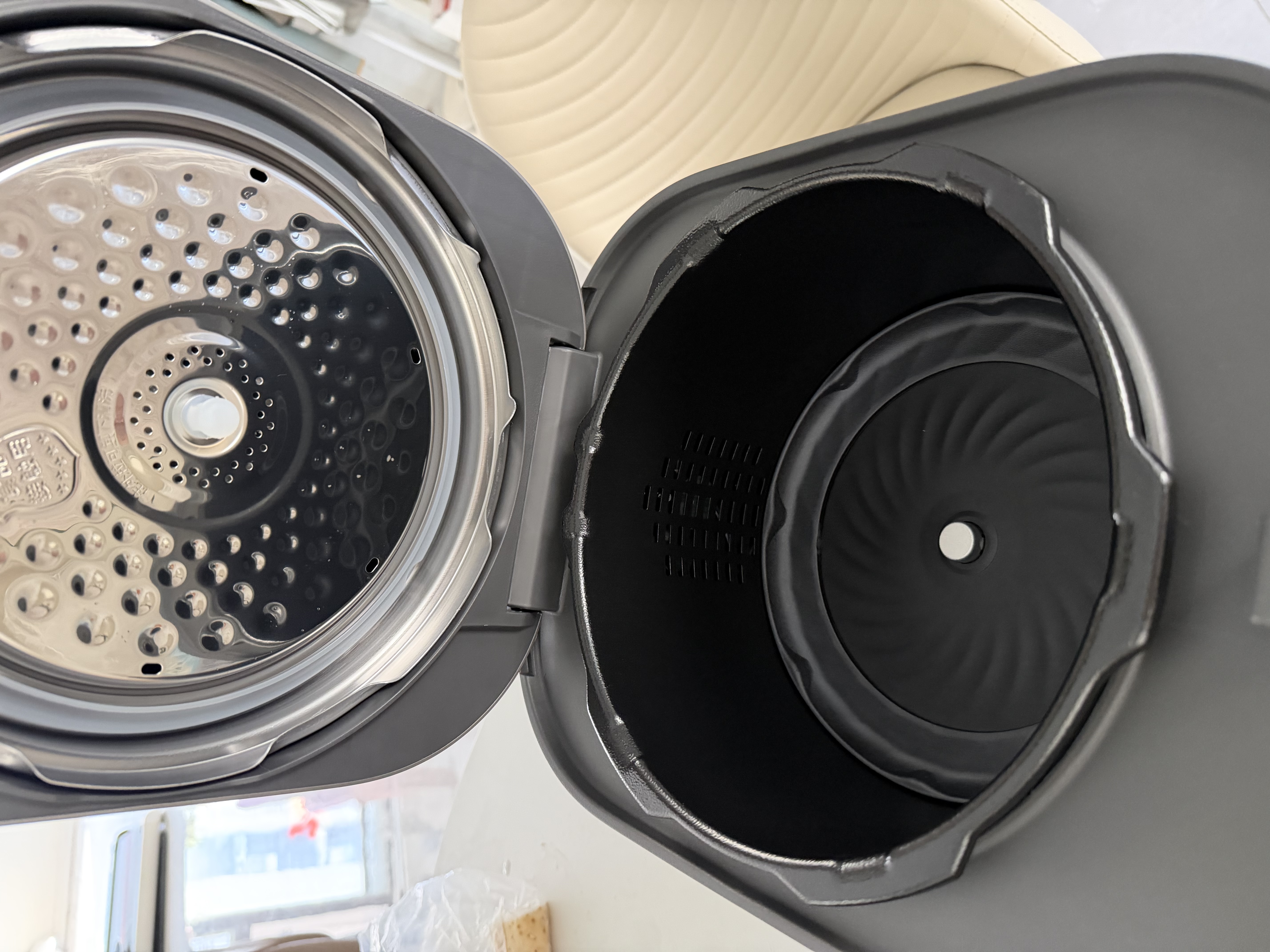 美的（Midea）IH猛火0涂层免排气电压力锅5L 双钢胆2200W智能预约多功能一体电饭煲高压锅4-6人MY-S5175C 实拍图