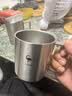 三四钢®316L不锈钢水杯儿童学生口杯水杯304盖食品级泡茶杯防摔马克杯 420ml：双层防烫 实拍图