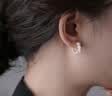 GLTEN银耳钉耳环坠女士款2026新款轻奢耳饰高级感生日礼物送女朋友老婆 实拍图