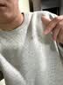 JEANSWEST LIFE真维斯加绒卫衣男秋冬季加厚保暖外套三角设计重磅灰色圆领上衣C 实拍图