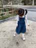 幼歌（YOUGE）婴幼儿甜美百搭外穿牛仔背带裙女童2026新款宽松裙子潮 牛仔蓝 100 cm 实拍图
