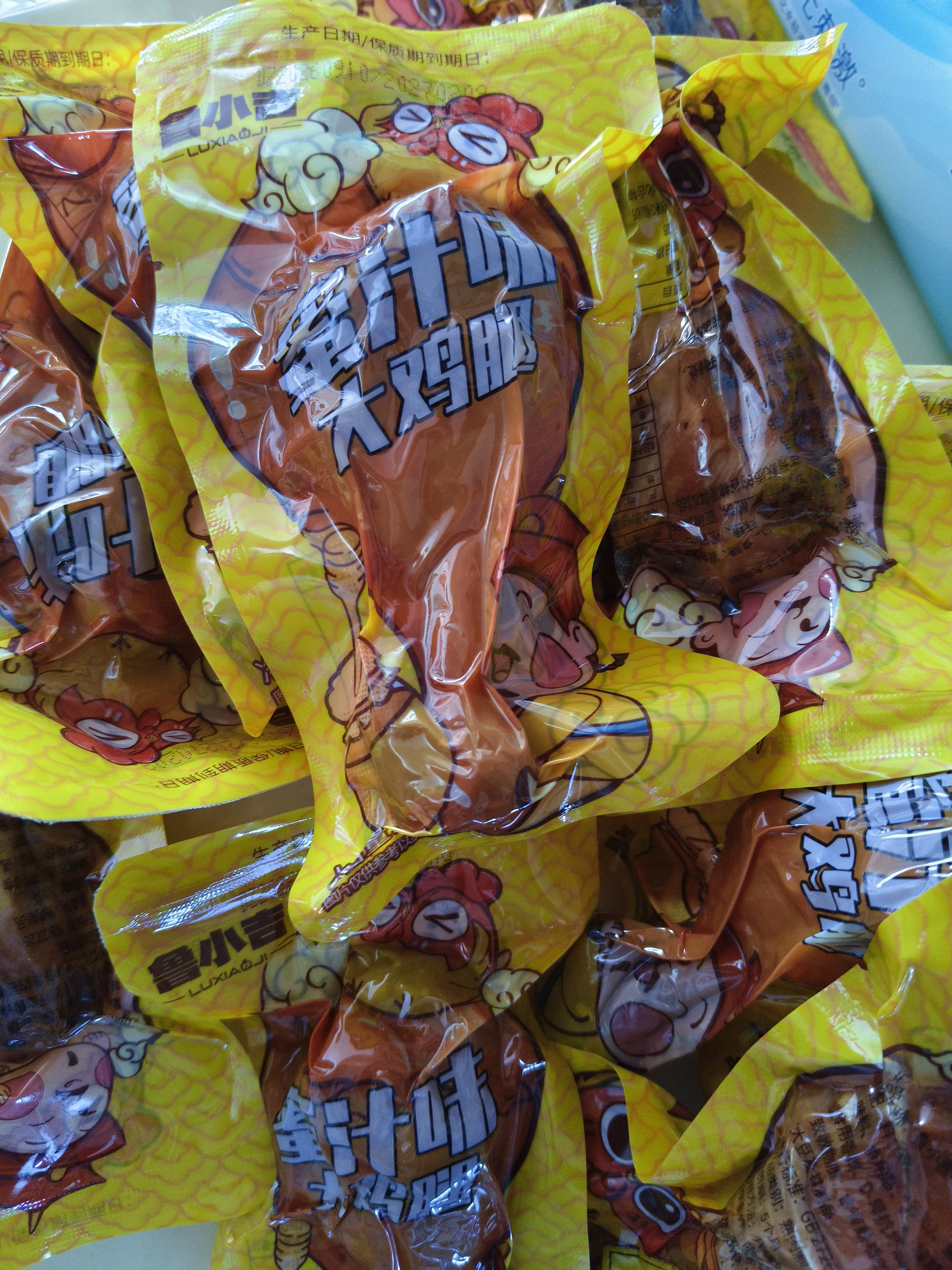 德州扒鸡山东特产熟食零食休闲食品独立包装蜜汁味德州扒鸡大鸡腿65g*14 实拍图