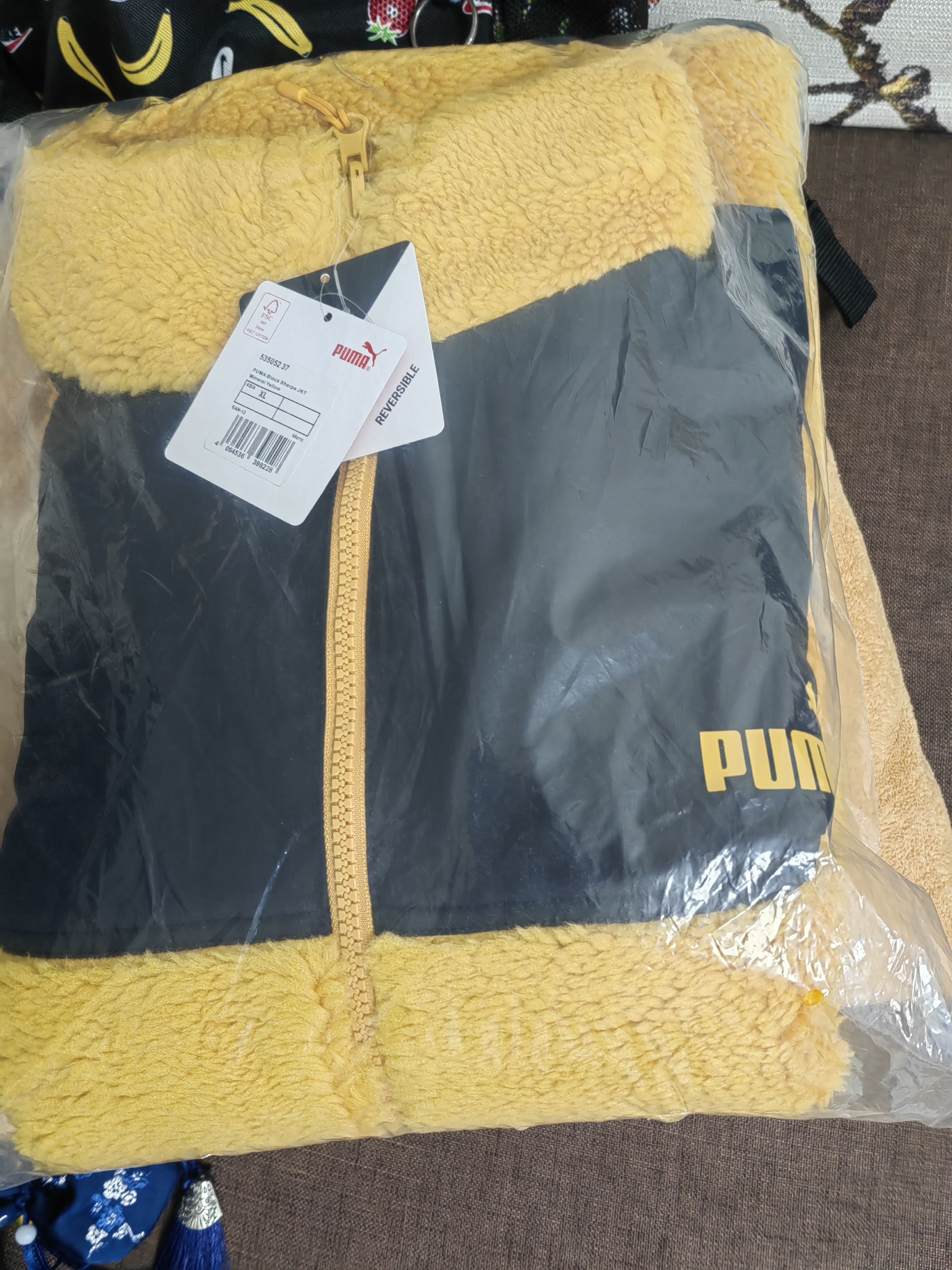彪马（PUMA）冬季双面可穿羊羔绒休闲男子运动夹克 535052-37 XL码 实拍图