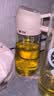 双枪油壶喷油壶 倒油喷油一体食用油玻璃油壶厨房家用不挂油 奶油白 实拍图