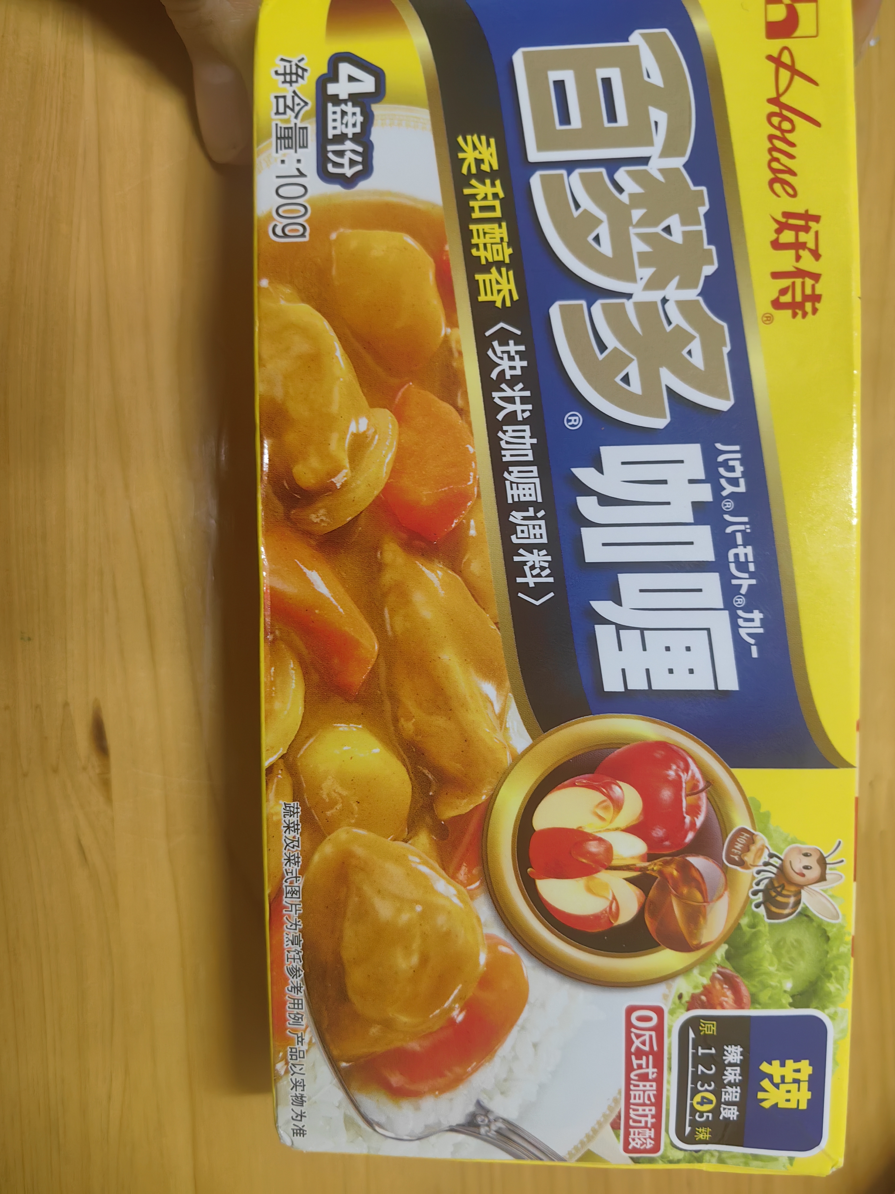 好侍（HOUSE）百梦多咖喱块 辣味 100g/盒 日式块状咖喱调味料  2-4人份 实拍图