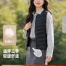 雪中飞26新款百搭时尚鸭绒女式内穿羽绒马甲便携轻薄松紧灯笼袖鸭绒 宝石黑|8086 M 165/88A 实拍图