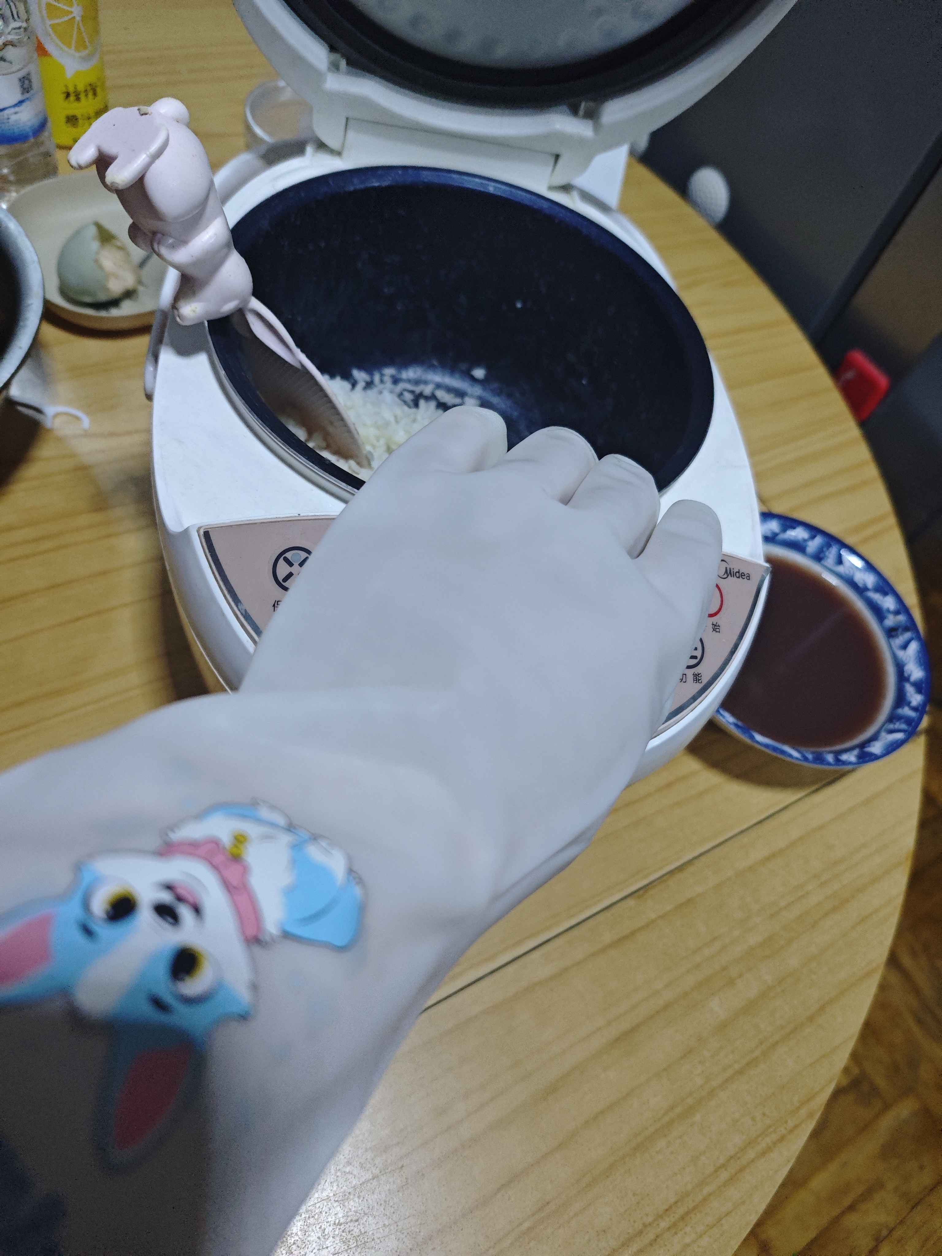 光多拉洗碗手套家务丁晴手套加长洗衣服洗碗厨房清洁防水滑丁腈手套 2双 实拍图