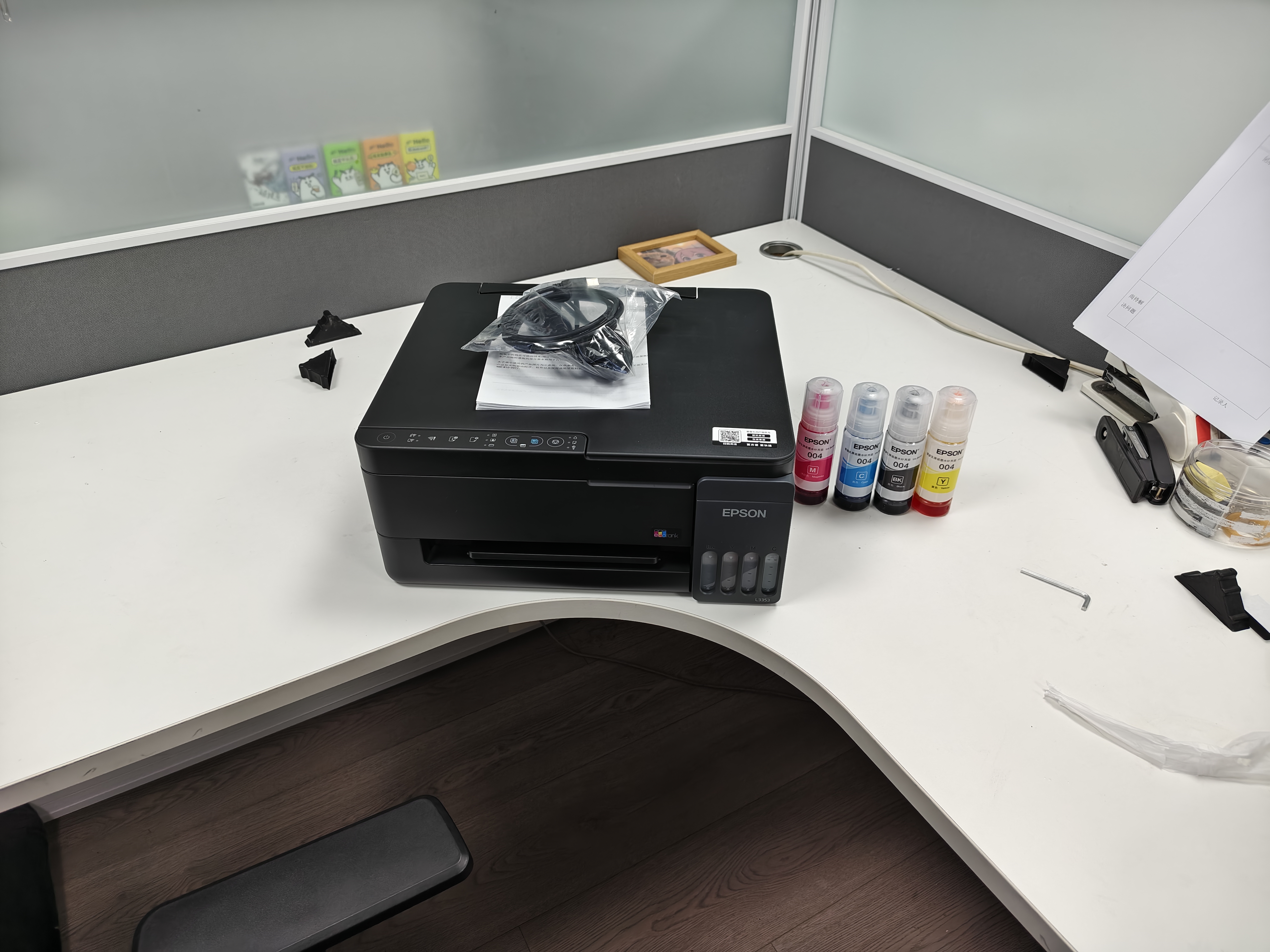 爱普生（EPSON）【6代新品】L3353墨仓式彩色家用AI学习打印机 L3251/L3255升级版(打印复印扫描 微信/无线 黑色） 实拍图