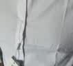 罗蒙（ROMON）纯色商务职业正装男士白衬衫工装外套长袖衬衣男CS108白色2XL 实拍图
