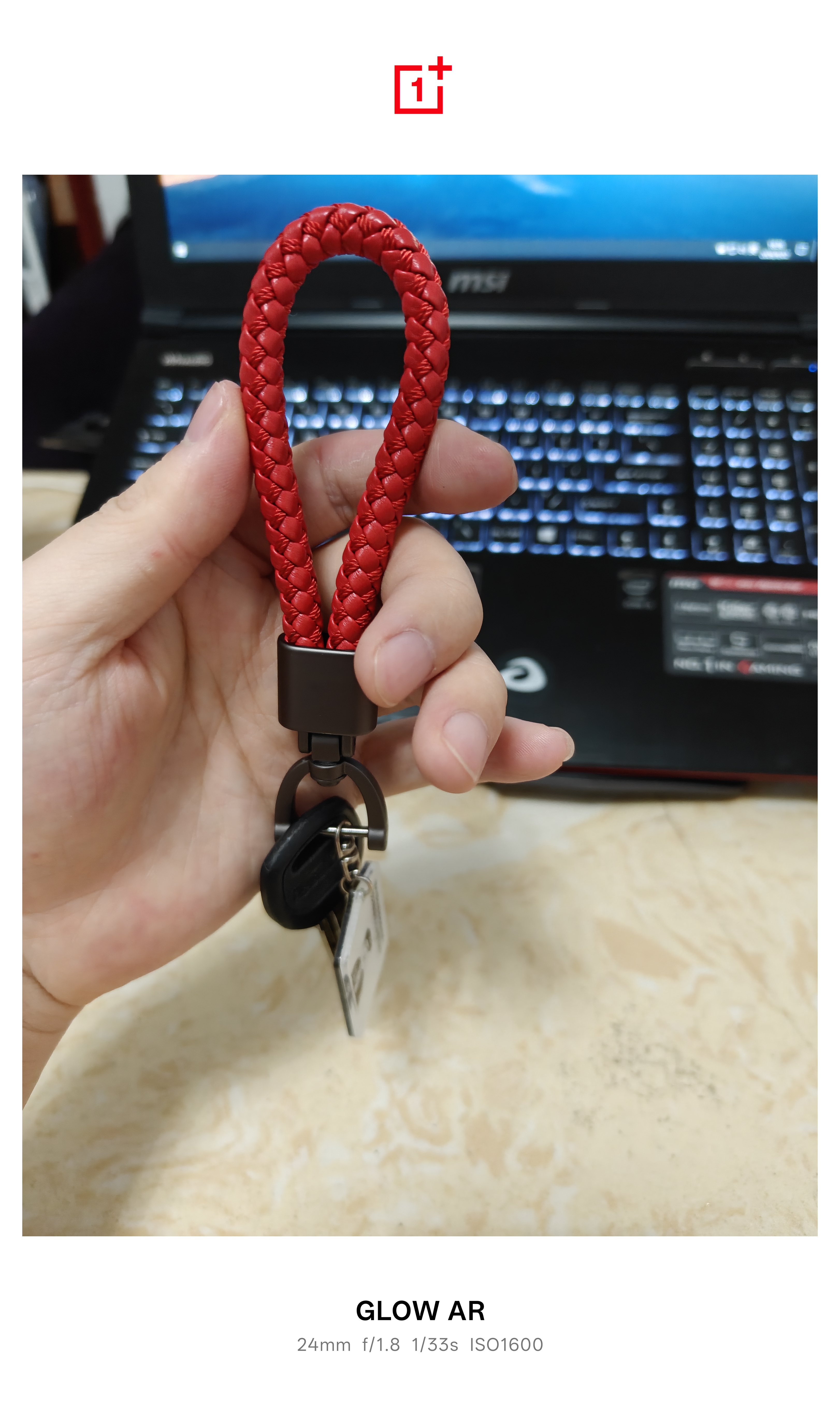 KORSBERRY钥匙扣高端新款摩托车钥匙链男女挂件绳手工适合汽车礼物 红色 实拍图