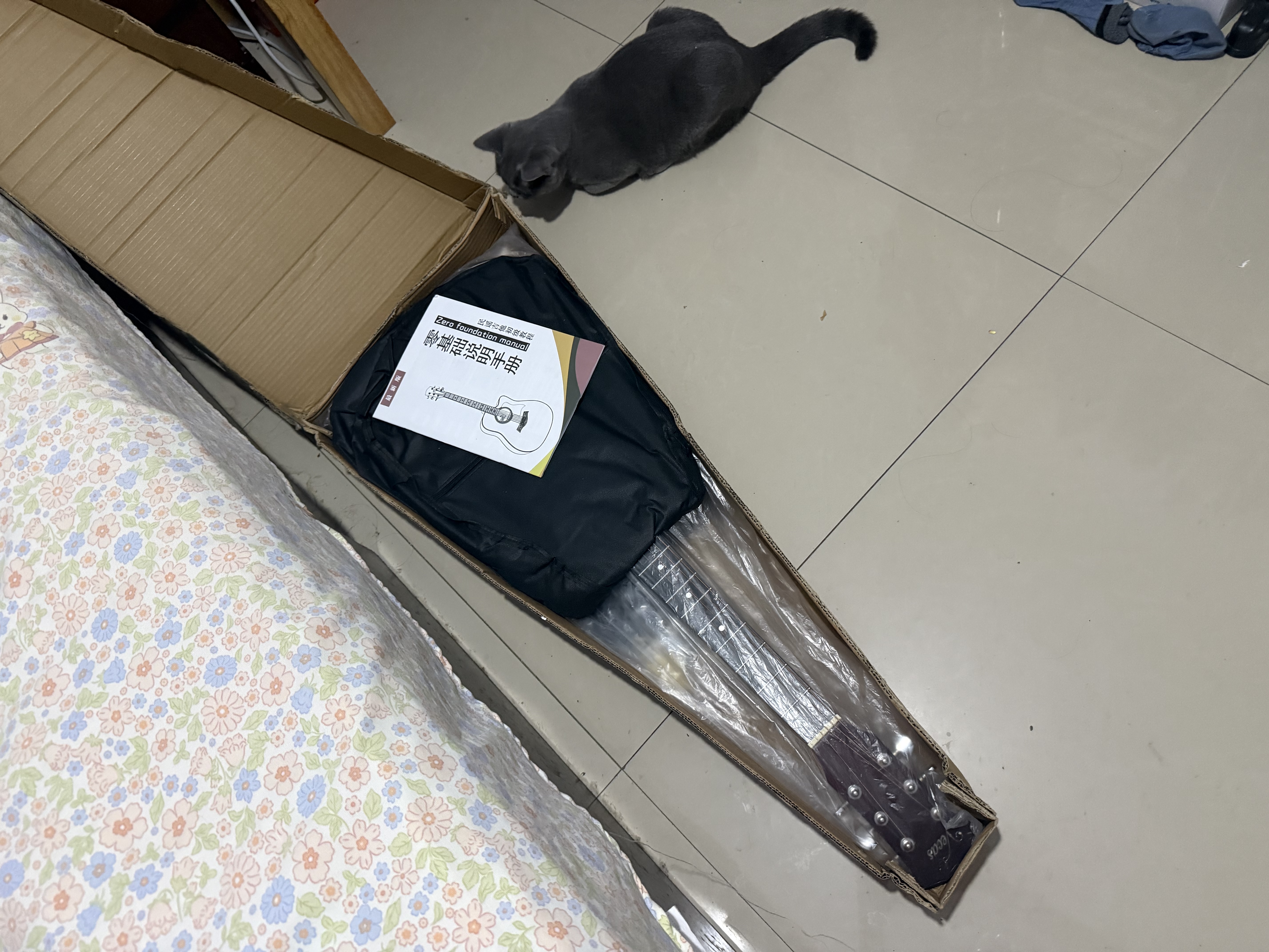 维卡斯（WEIKASI）民谣吉他初学者木吉他单板新手入门练习琴guitar吉它学生男女乐器 38英寸原木色+礼包【初学推荐】 实拍图