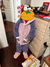 多妙屋儿童睡衣秋冬女童珊瑚绒套装法兰绒亲子家居服 99090紫色 120cm  实拍图