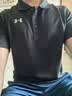 安德玛（Under Armour）短袖polo衫男夏季休闲宽松透气速干运动高尔夫商务翻领上衣 黑色 实拍图