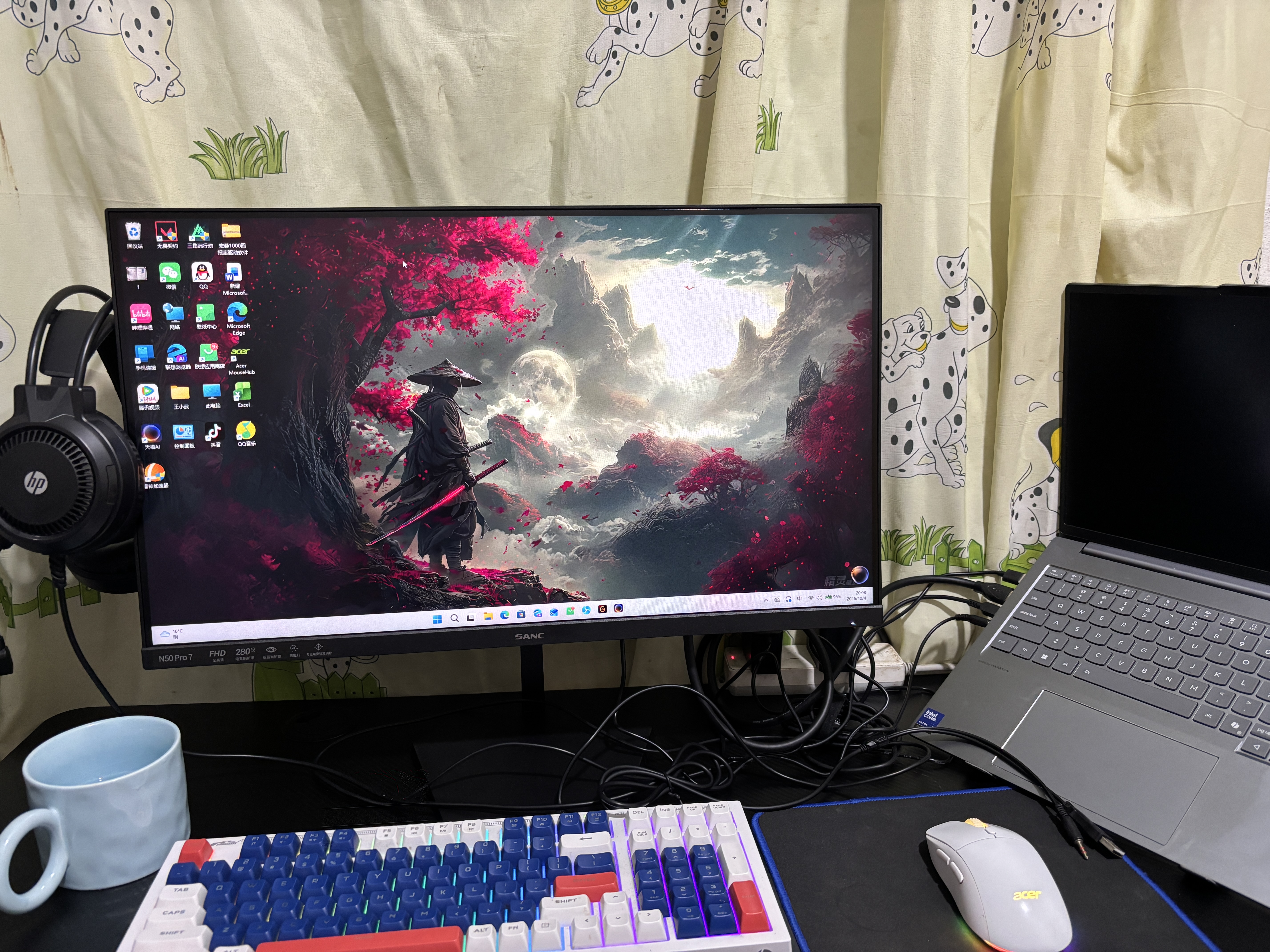 SANC盛色24.5英寸300Hz硬件低蓝光 Fast IPS 电竞显示器 耳机挂架小夜灯 HDR400认证电脑屏幕N50Pro7 实拍图