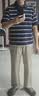 优衣库快干POLO衫/短袖/条纹男装女装合作款/T恤485565 69 藏青色 M 实拍图