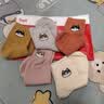 猫人5双装女士袜子女秋冬季中筒袜棉袜女纯色小猫休闲运动女式长袜 实拍图