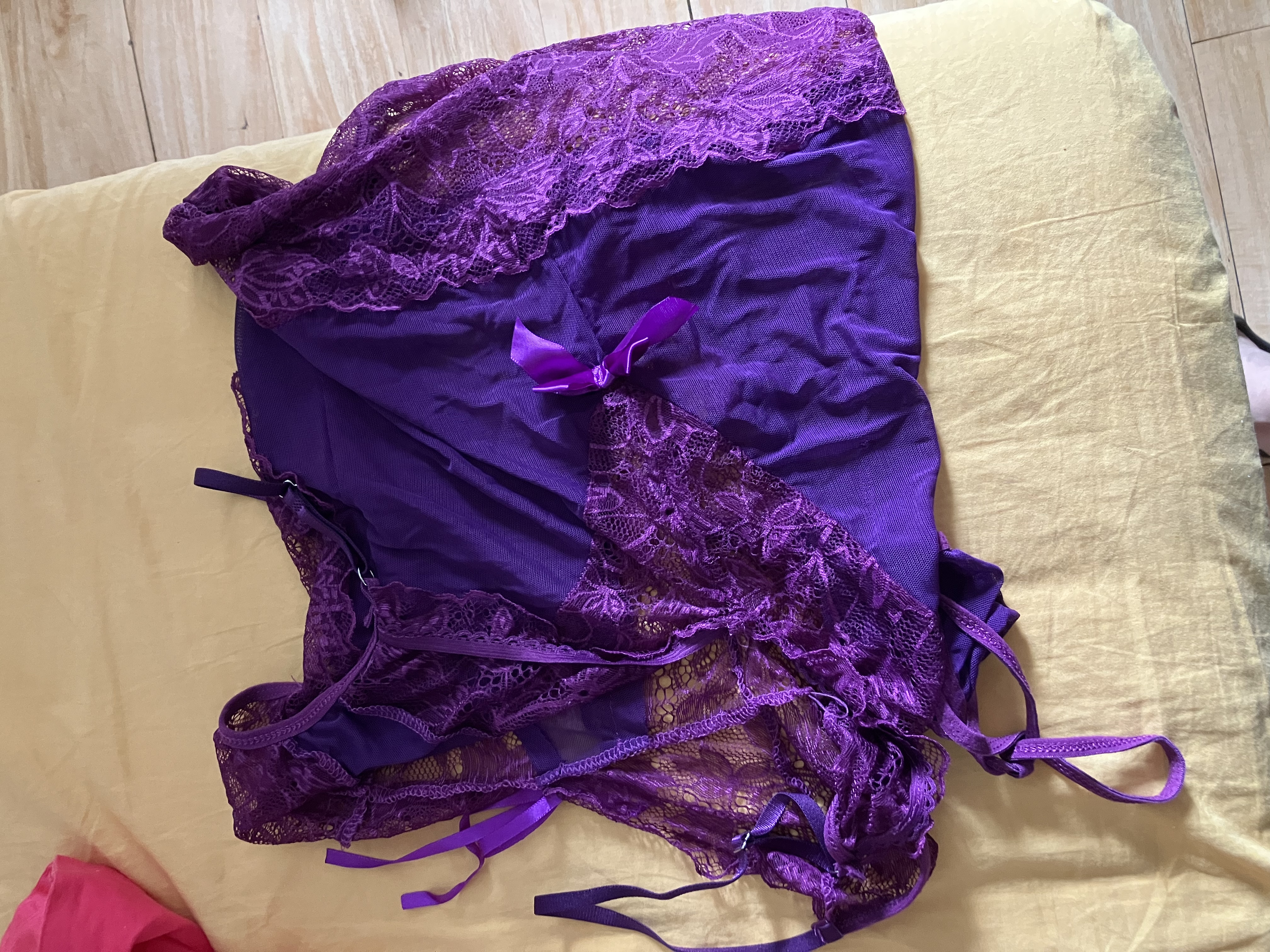 姬欲情趣内衣服纯欲大尺度sm羞耻女紫色蕾丝睡裙性感约会制服房事战袍 实拍图