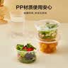 京东京造 一次性饭盒餐盒打包食品级可微波圆形带盖烧烤露营500ml【50套】 实拍图
