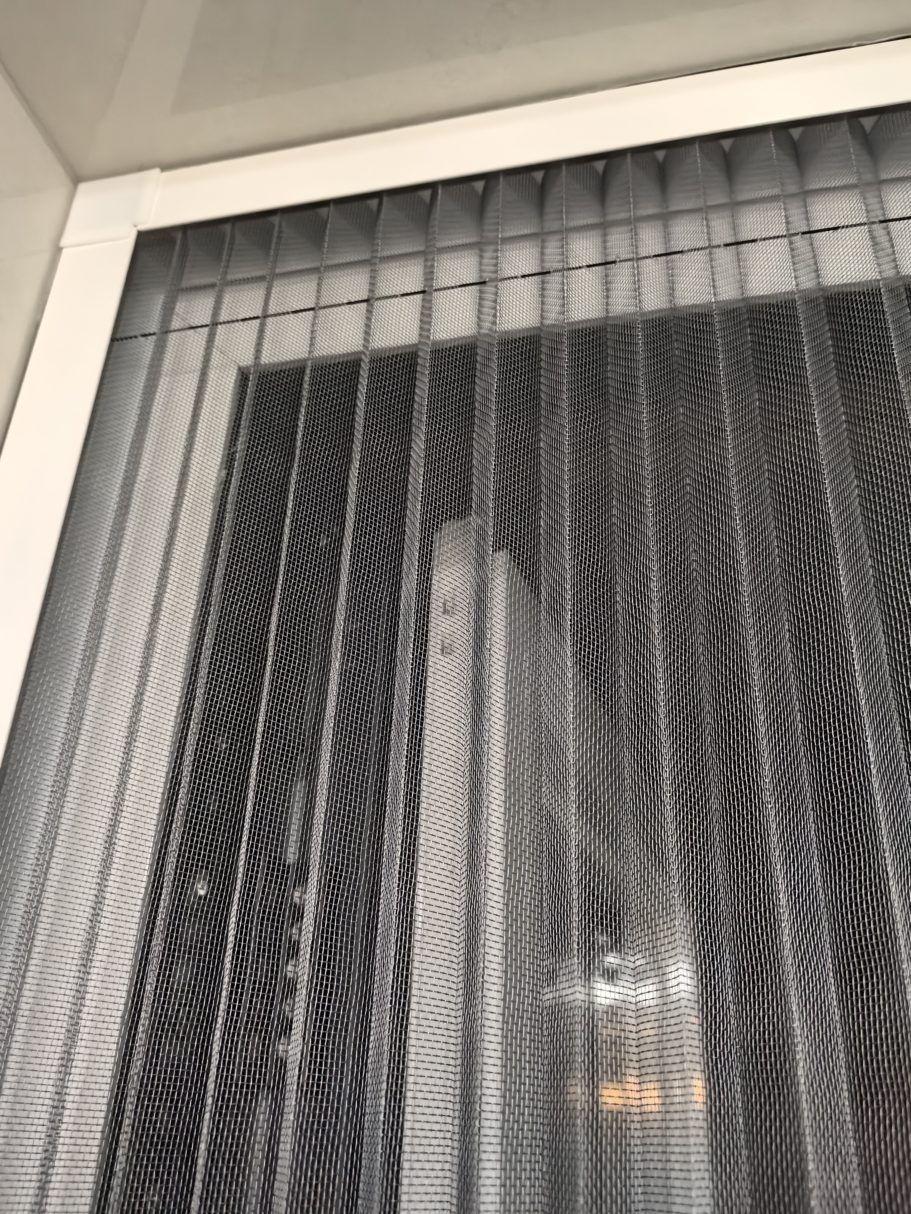 彩临门可拆卸无轨隐形折叠推拉魔术贴沙门铝合金防蚊虫纱窗纱门伸缩定制 白色框（加厚1.0铝合金型材） 实拍图