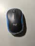 罗技（Logitech）M185鼠标 无线鼠标 办公鼠标 对称鼠标 黑色蓝边 带无线2.4G接收器 实拍图