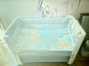 babycare婴儿床可折叠床0-3岁宝宝床便携式拼接移动多功能婴儿床 莱斯维斯 实拍图