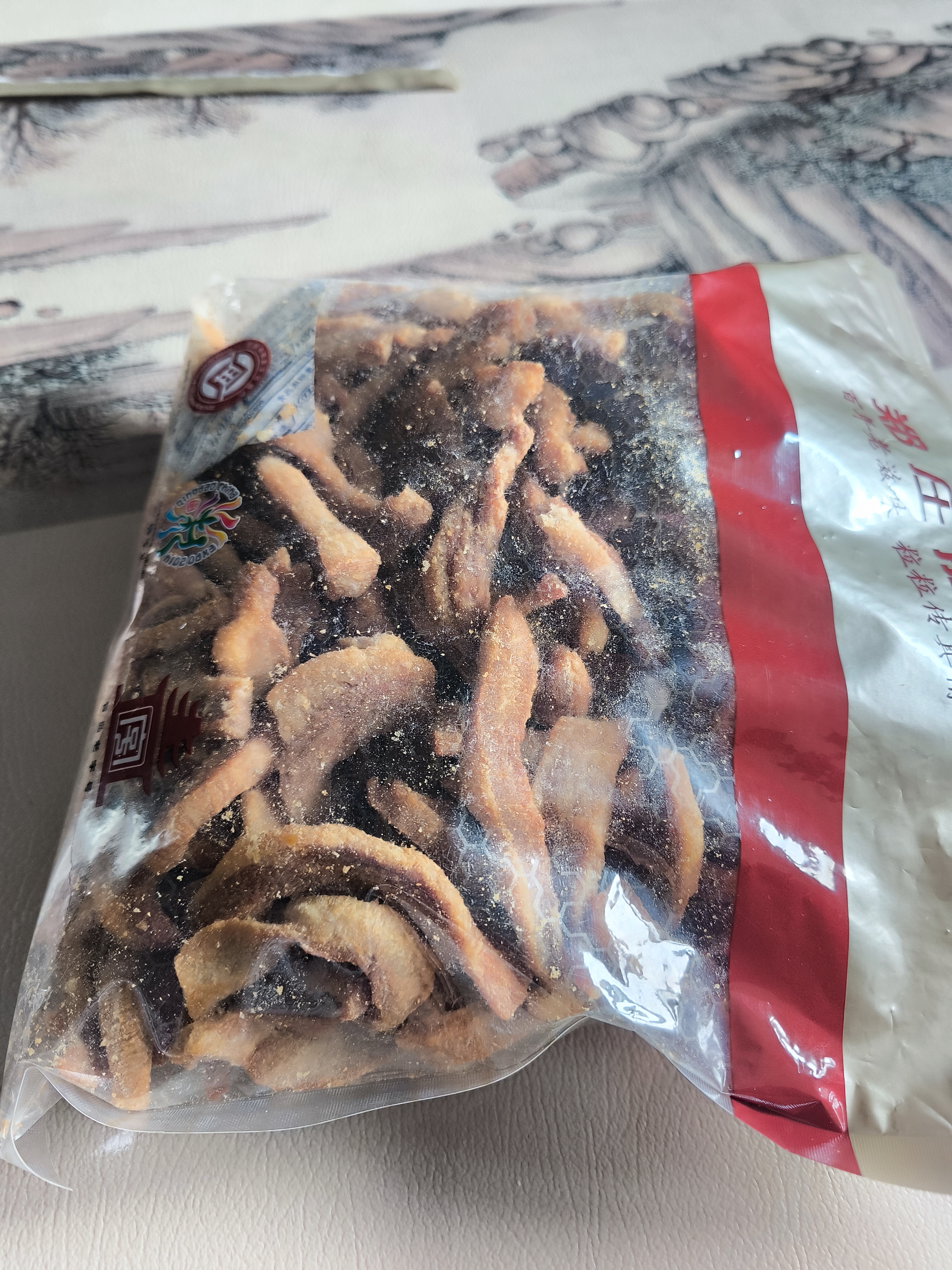 郑庄脂渣青岛脂渣五花肉脂渣条猪肉干酥脆哨猪肉渣猪油渣青岛特产零食 郑庄招牌~ 酥脆精肉条500g【保质期15天/现做现发】 原味鲜香（无淀粉无糖  坚守行业高品质） 实拍图