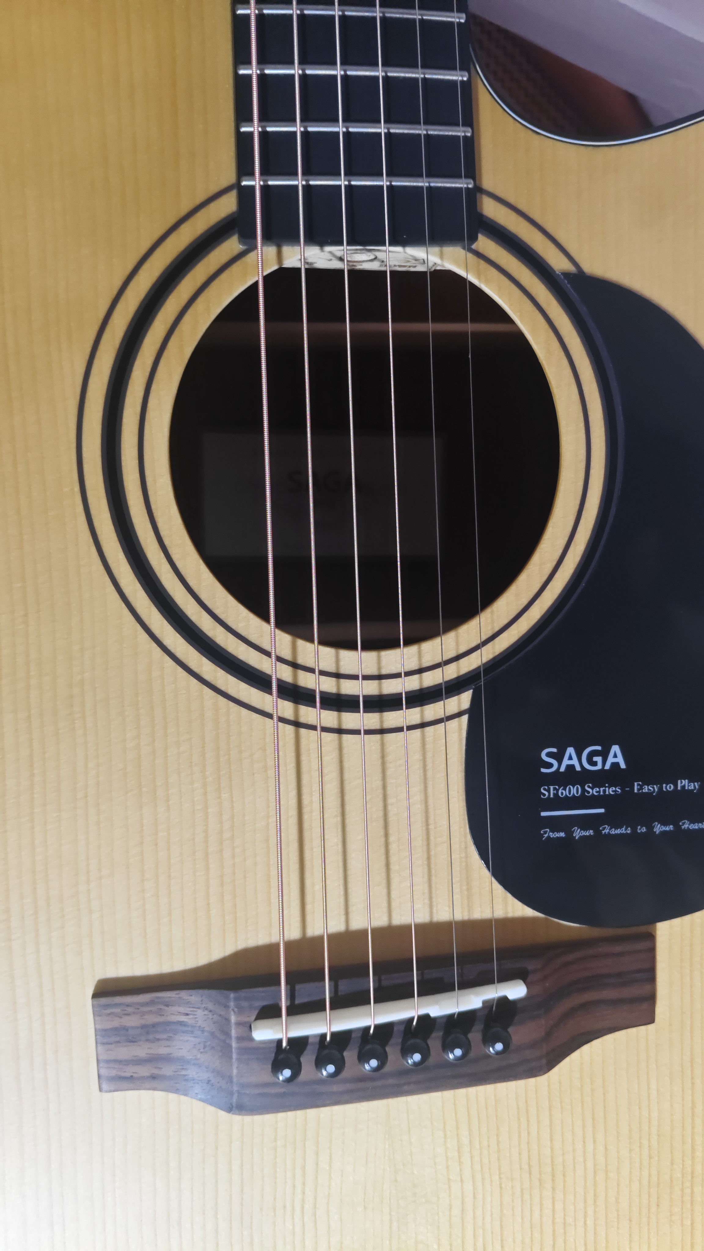 萨伽（SAGA）SF600民谣吉他初学入门男女萨迦木吉他jita萨嘎乐器 SF600C原木色丨41英寸D桶 实拍图