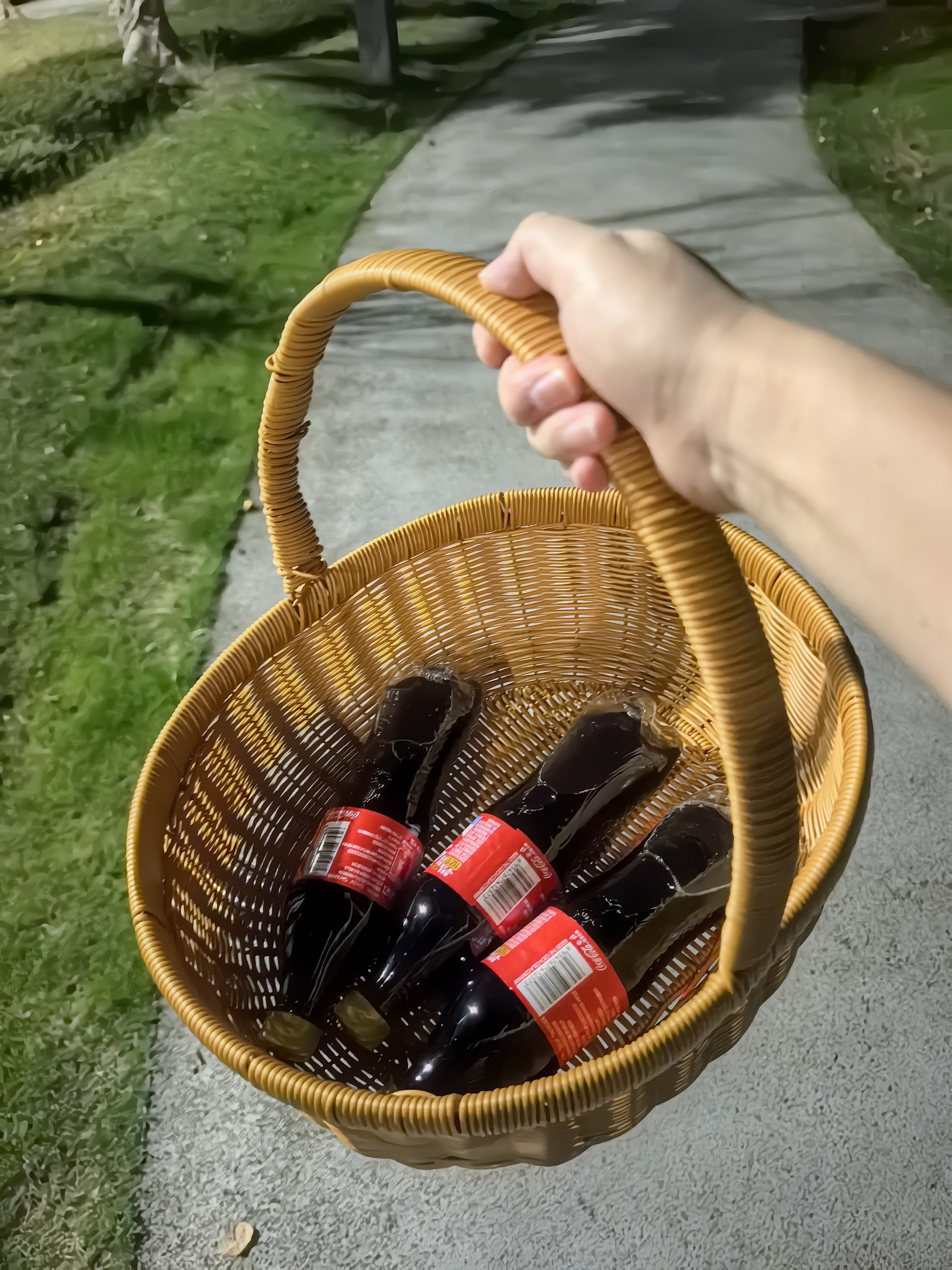 威尔基竹篮篮子手提竹篮竹编果篮菜篮子藤编竹筐水果篮竹篮子空篮竹筐 南瓜提篮大号38*32*36cm 实拍图