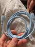 品胜[冰川透明]iPhone   Duo数据线type-c充电线双头PD60W快充车载适用苹果18promax/1716手机笔记本蓝 实拍图