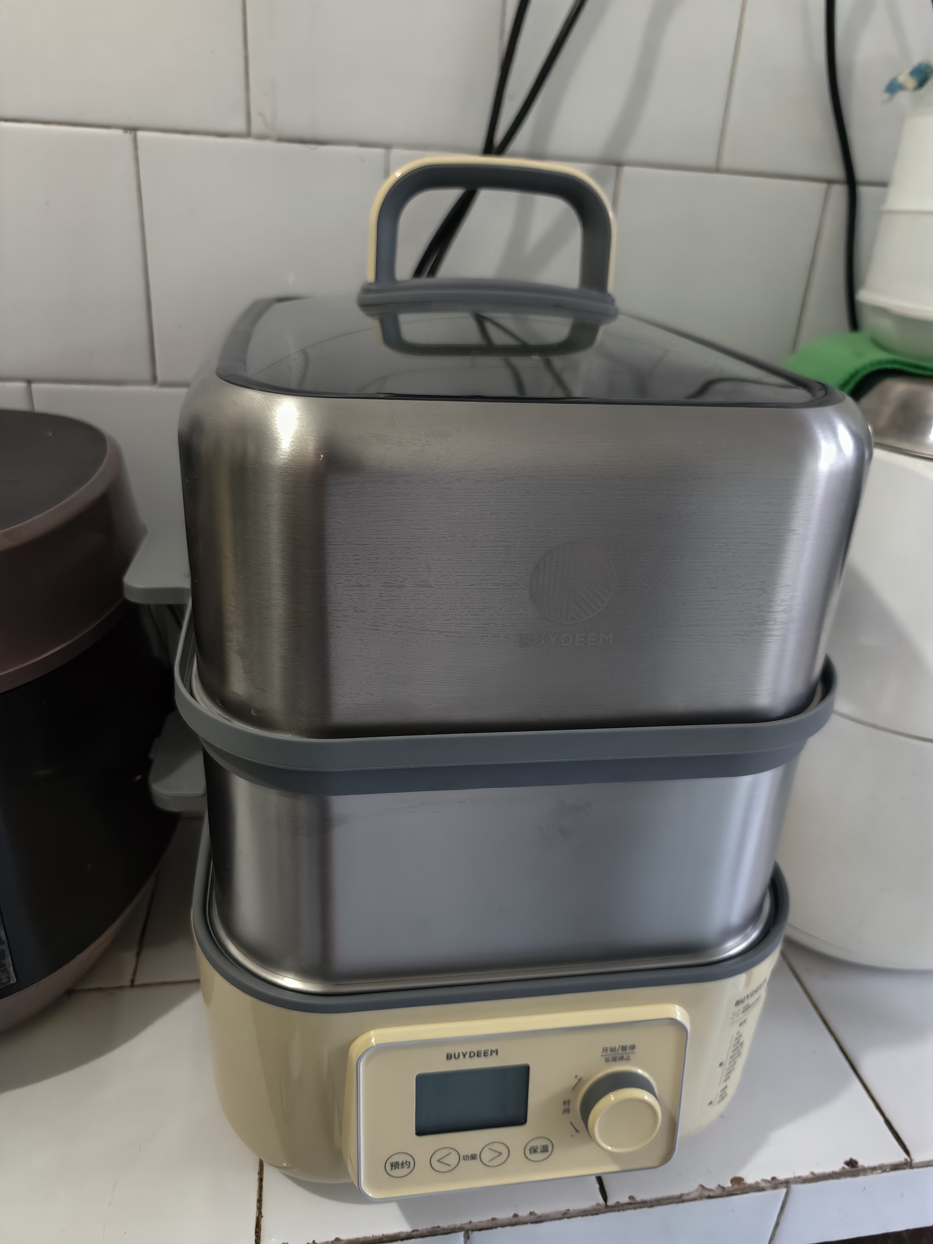 北鼎（Buydeem）电蒸锅蒸锅家用蒸炖锅不锈钢电炖锅蒸炖一体 大容量全自动预约多用途锅多功能多层【G68小鹅黄】 实拍图