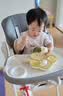 COOKSS宝宝餐盘硅胶学吃饭分格儿童餐具辅食碗餐盘带吸盘 双拼绿 实拍图