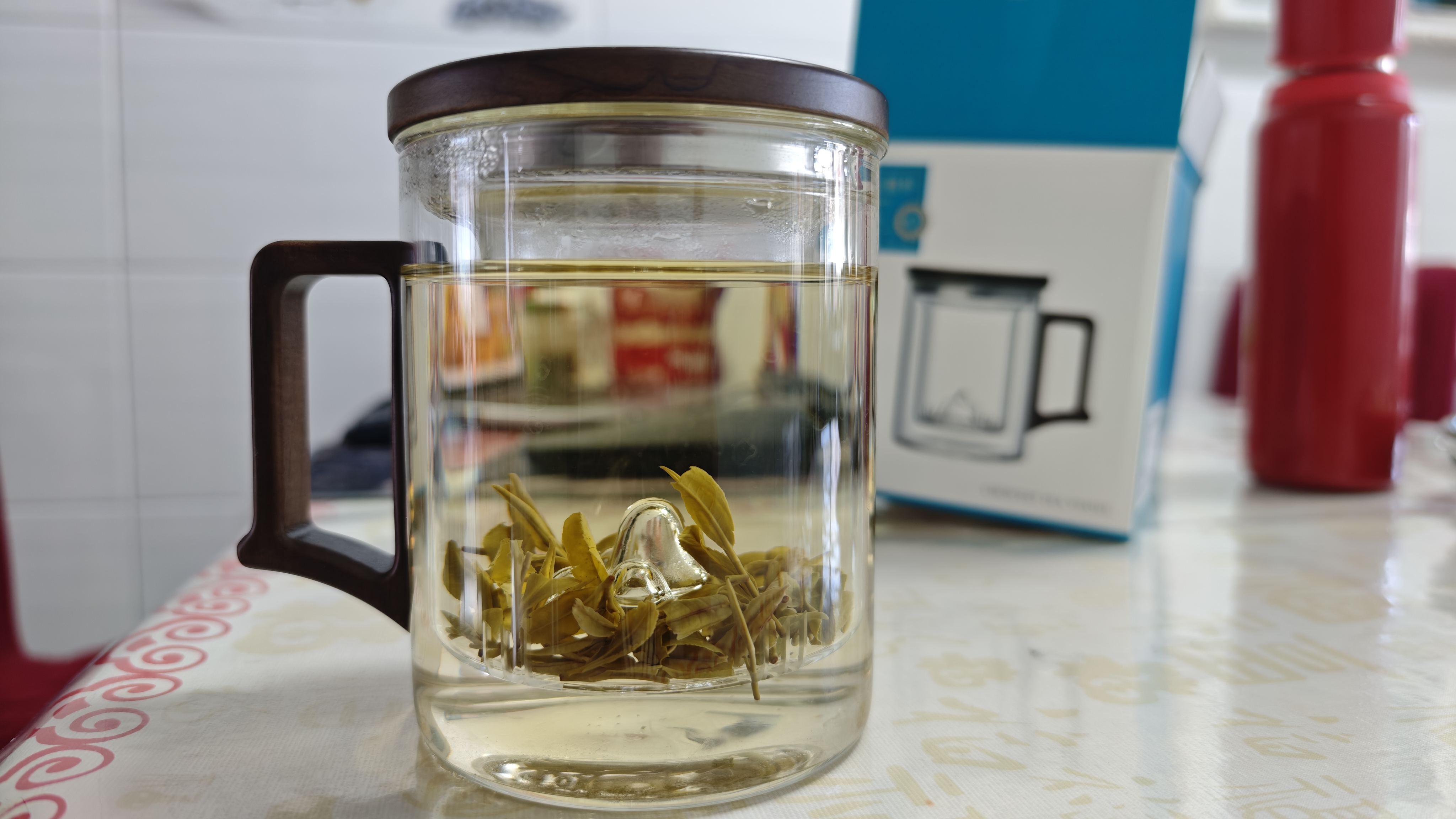 茗光茶杯茶水分离泡茶杯玻璃水杯男士茶杯玻璃高硼硅绿茶杯子 实拍图