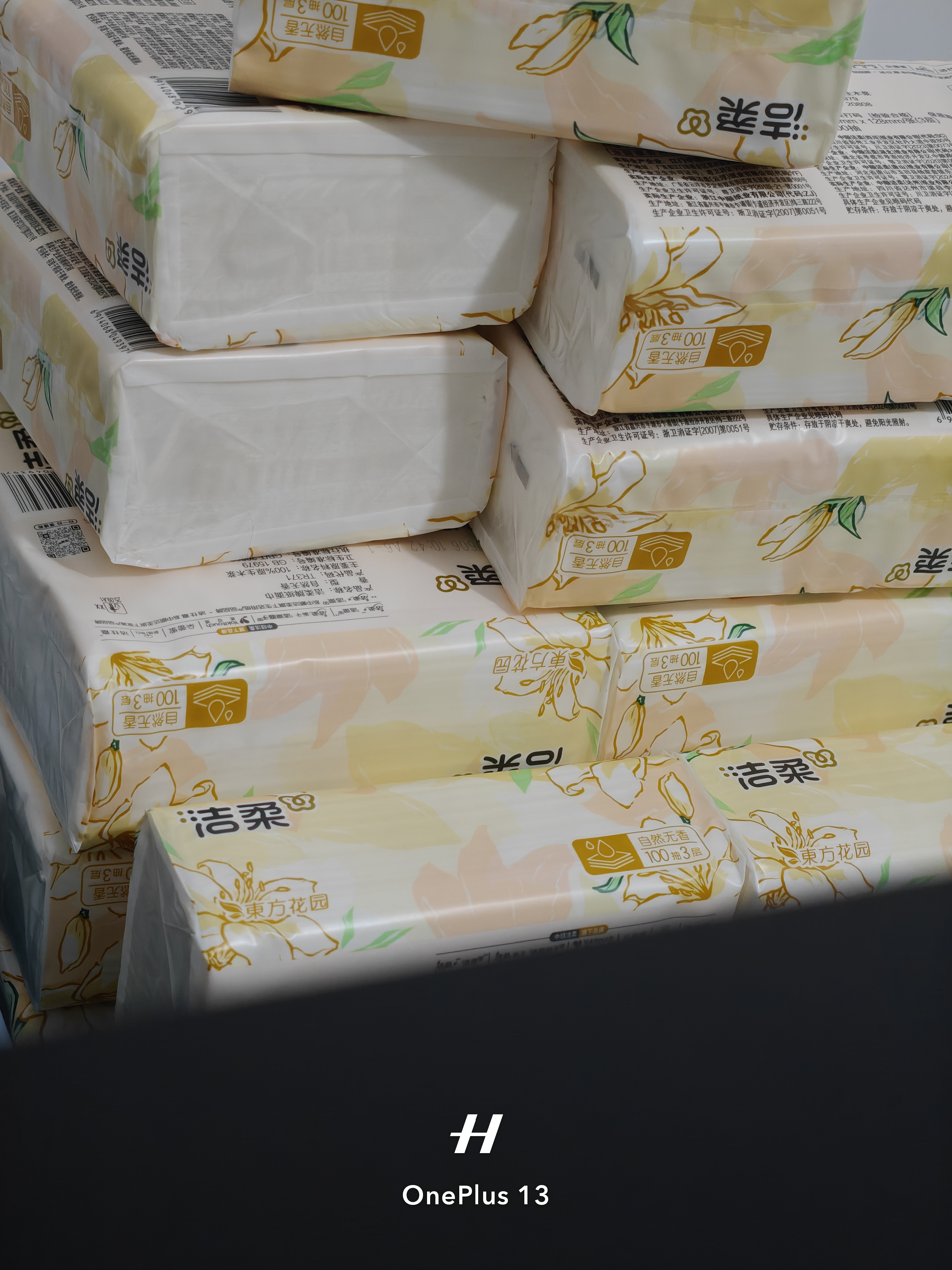 洁柔抽纸 繁花系列3层100抽*40包 可湿水面巾纸 柔韧纸巾卫生纸 整箱 实拍图