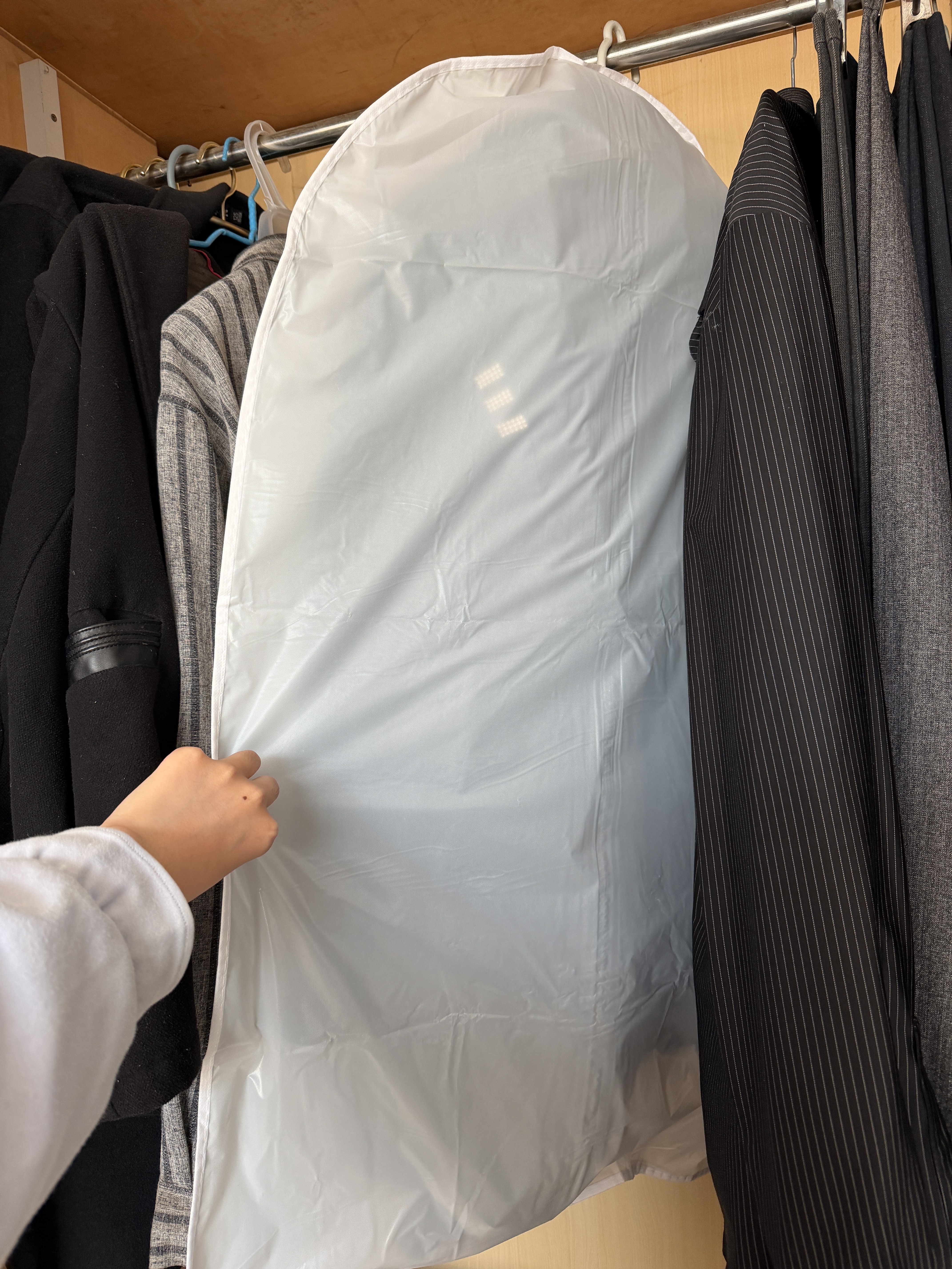 南极人（Nanjiren）衣服防尘罩加厚防尘袋大衣西服羽绒服挂衣袋可水洗收纳袋 大号 实拍图