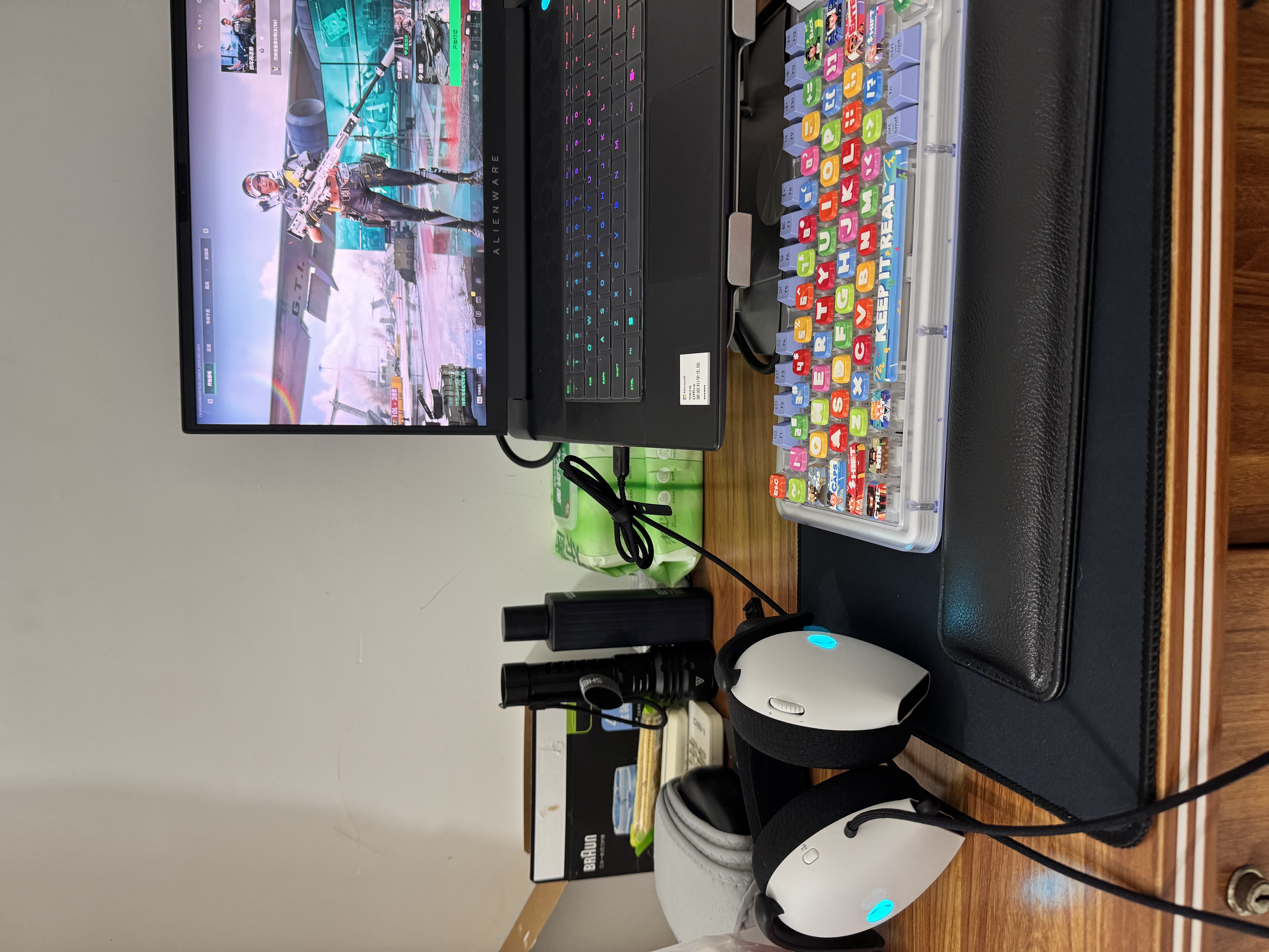 外星人（Alienware）AW520H游戏耳机杜比全景声头戴式有线电竞耳机3A大作电影级音效Hi-Res金标认证外设节日礼物 白色 实拍图