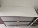 厨房橱柜岩板台面家用餐边柜收纳一体式靠墙灶台柜简易大理石柜子 灰3层【长60宽42高80cm】对开门|赠轮子 实拍图