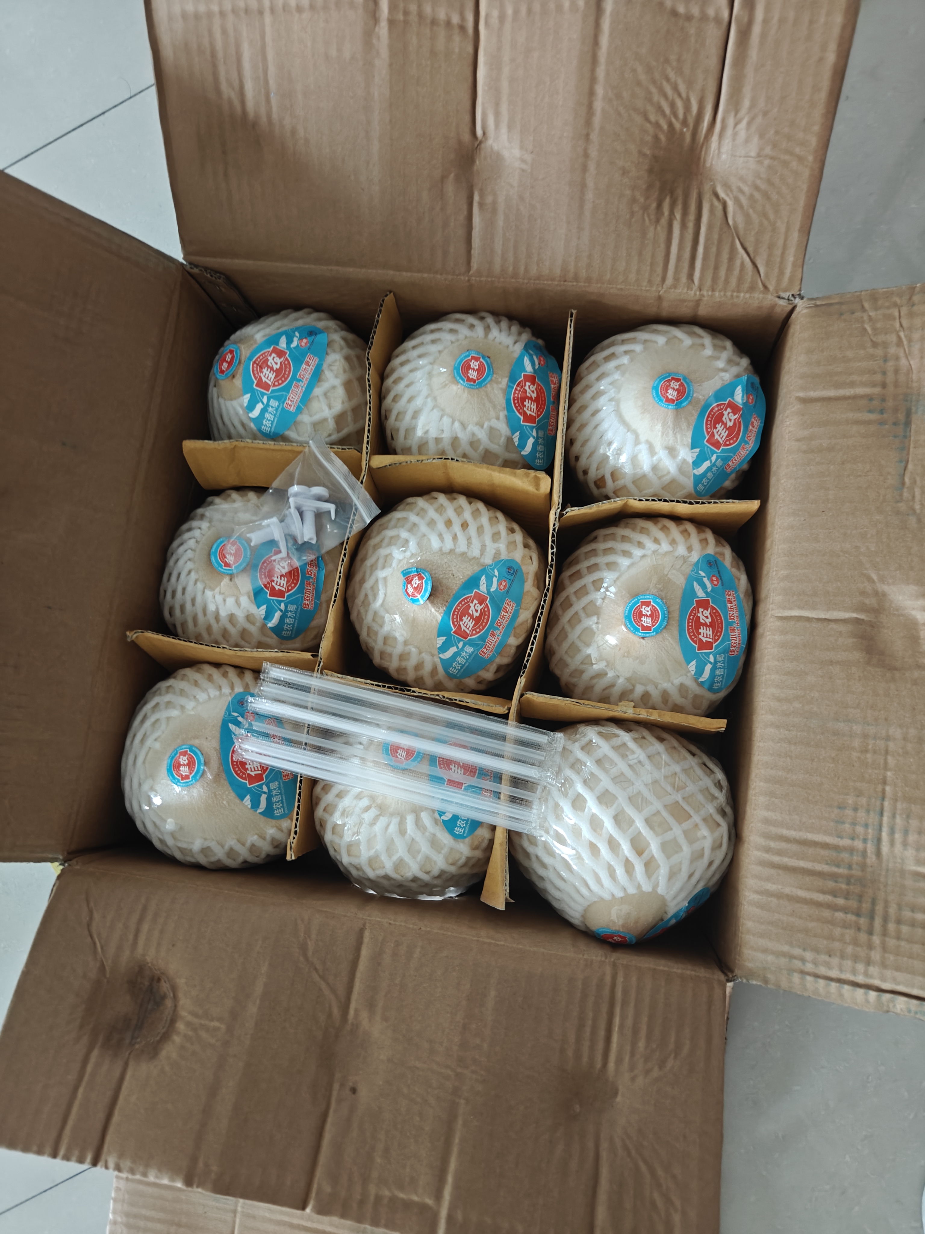 佳农泰国椰青新鲜椰子原箱当季水果进口椰子香水耶青送开椰器 整箱9粒（单果900g以上）【普通快递】 实拍图