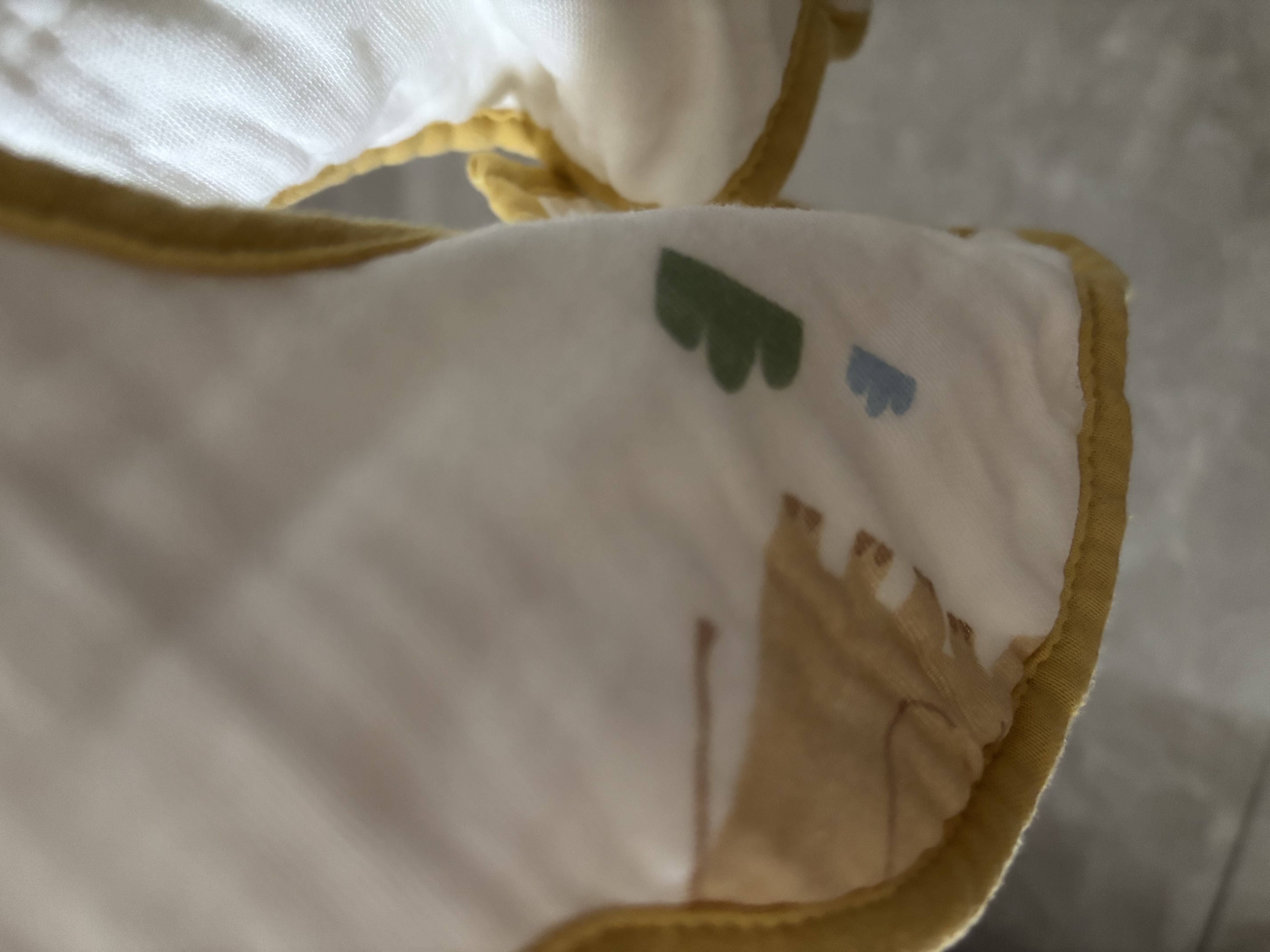 十月结晶婴儿口水巾纯棉防水围嘴宝宝吃饭新生儿防吐奶纱布围兜3条 3条组【建议0-2岁】【8层防水棉纱漫步森海】A类 实拍图