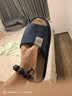 洁丽雅亚麻拖鞋男夏季居家室内家居四季棉麻男士防滑防臭布拖鞋家用静音 藏青【吸汗防臭】 46-47 【适合45-46】 实拍图