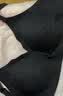 京东京造小氧气|无痕女士内衣蕾丝提花胸罩秋冬微聚拢少女文胸黑色M 实拍图