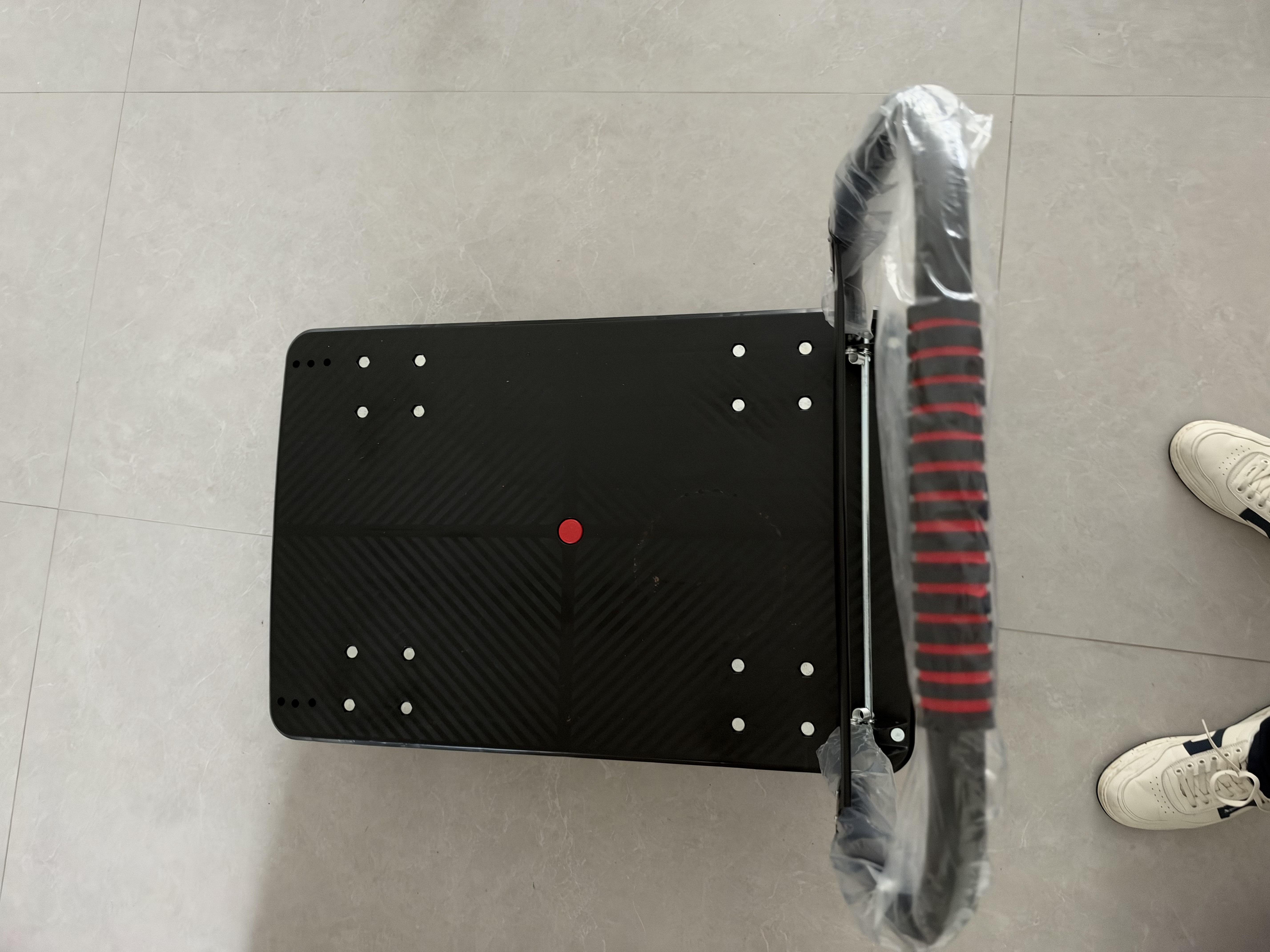 乐优佰易 小推车平板手拉车 90*60cm5寸TPR轻音耐磨承重900斤 装修搬家小拖车搬运车小拉车手拉货车折叠拖车 实拍图