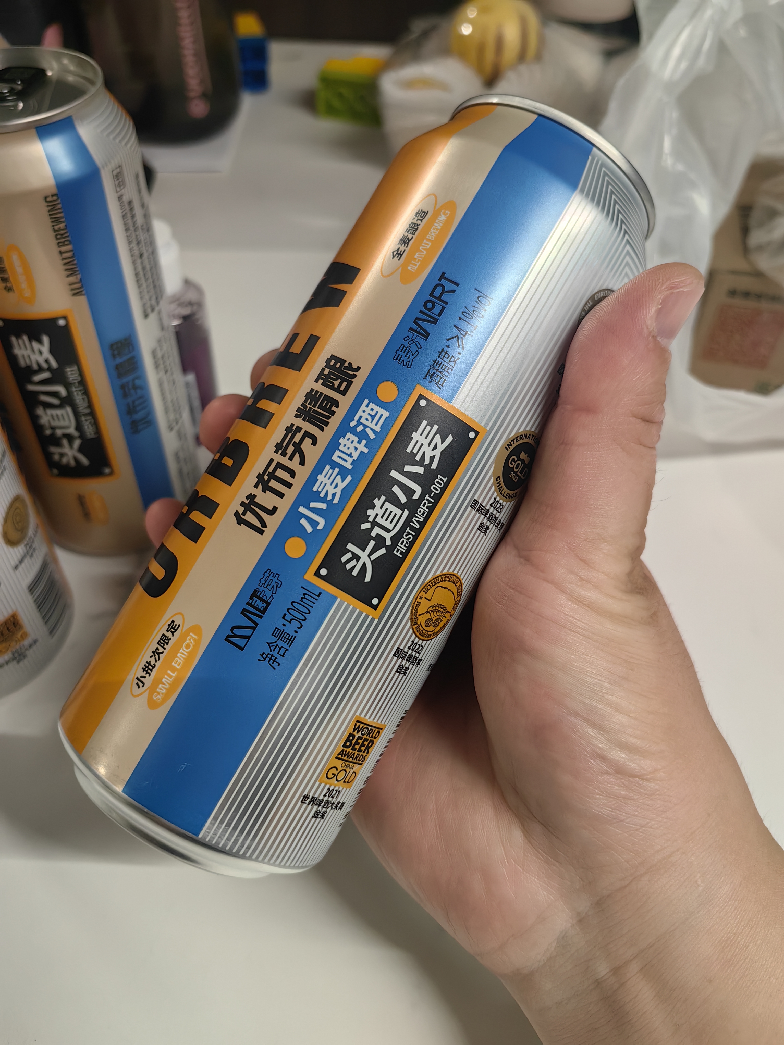 优布劳精酿啤酒头道小麦500ml*12听经典德式小麦京东自营送礼 实拍图