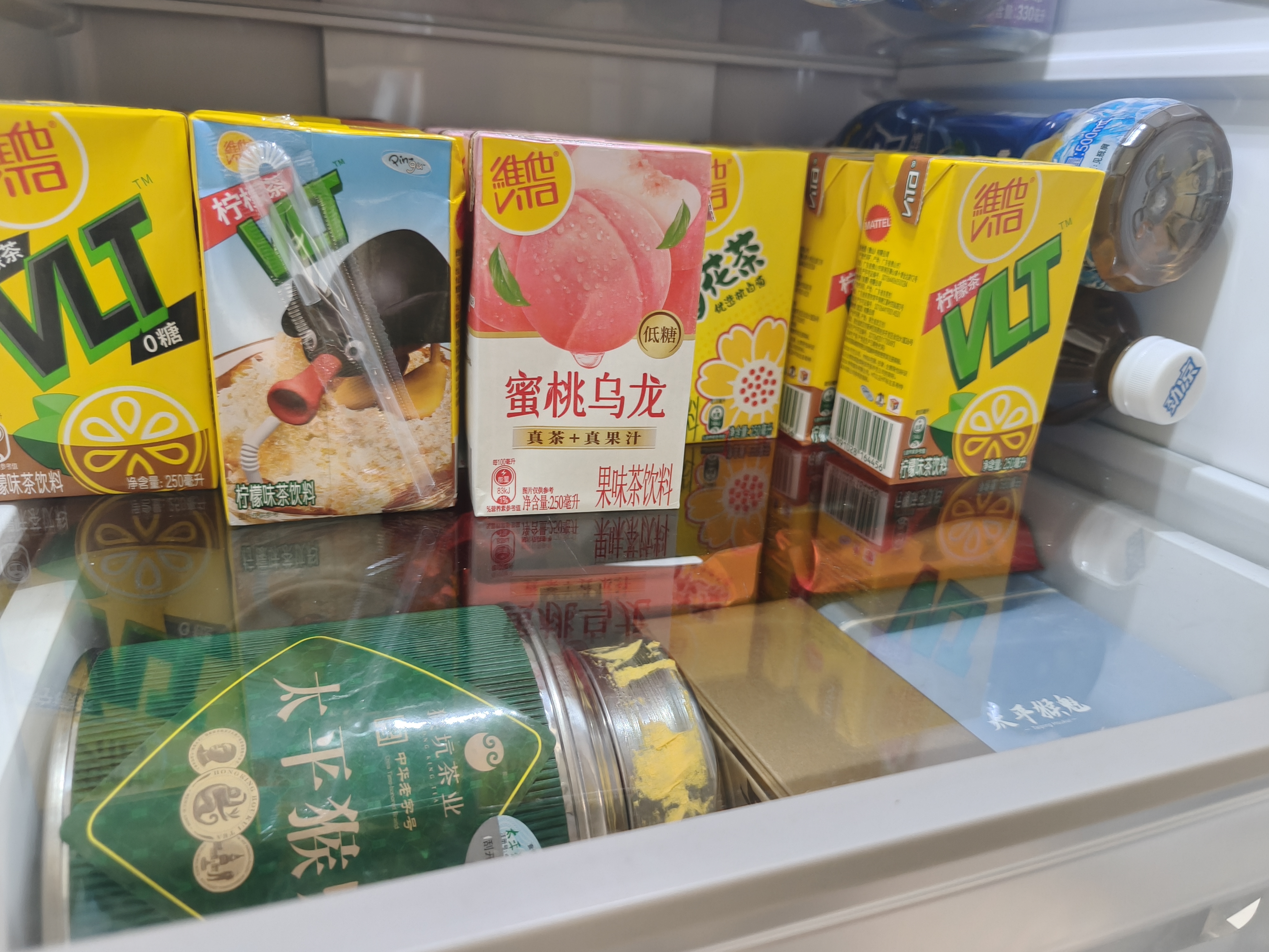 维他奶 果味茶植物饮料4口味250ml*30盒 原味12/蜜桃6/零糖6/菊花6 实拍图