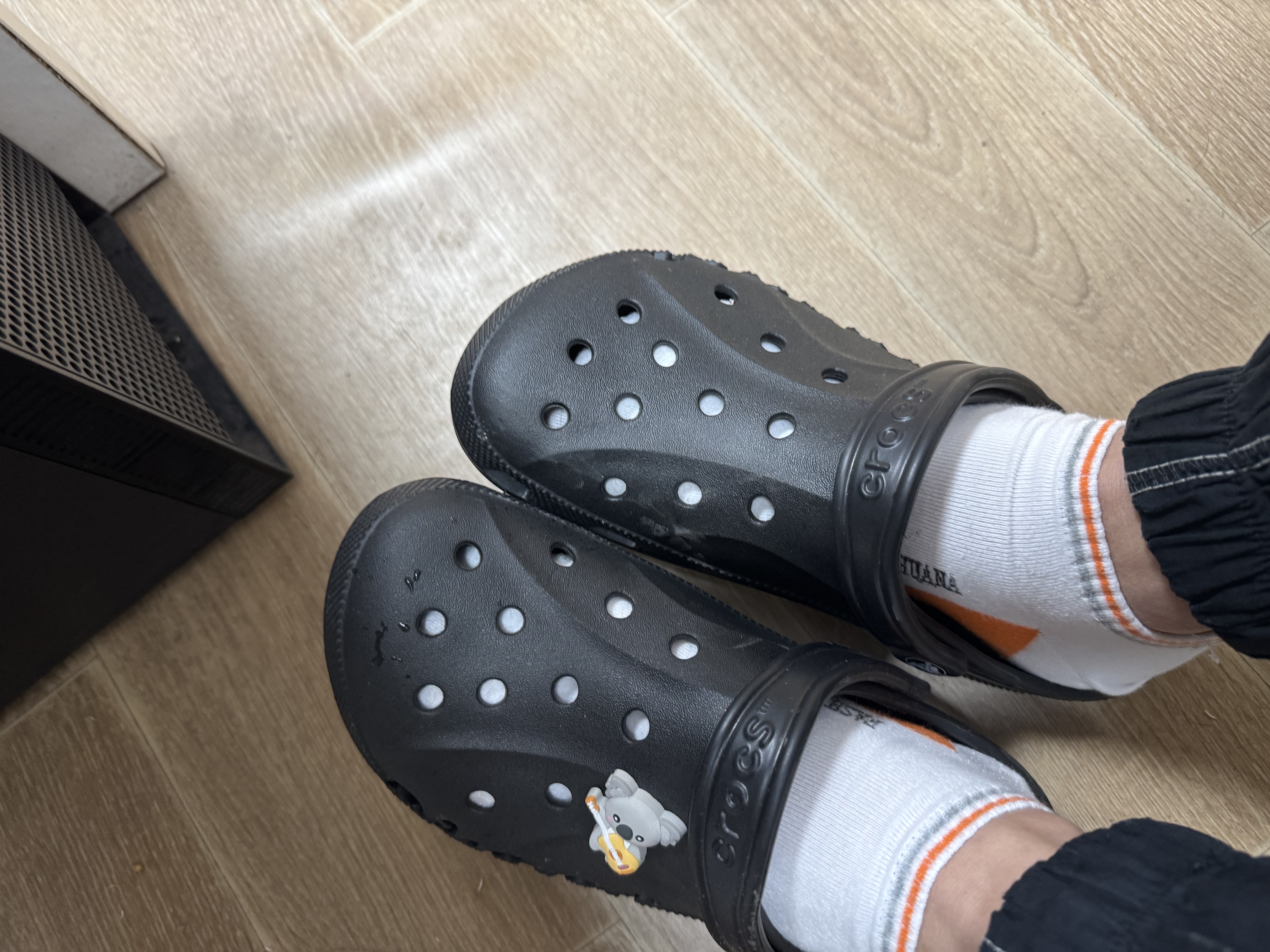 CROCS卡骆驰贝雅洞洞鞋轻便百搭男鞋一脚蹬洞洞鞋女拖鞋休闲鞋|10126 黑色-001(含智必星) 41 /42(260mm) 实拍图