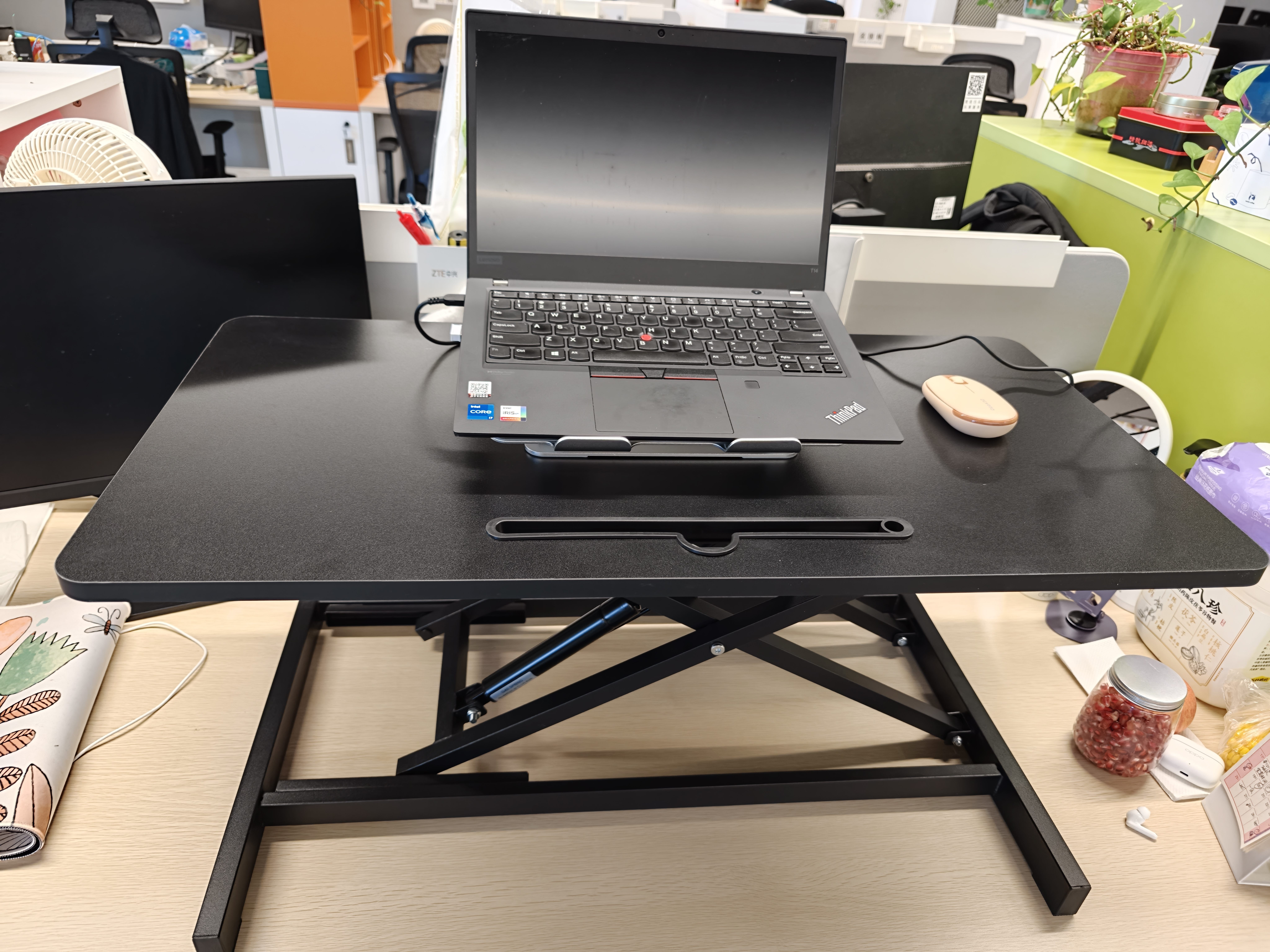 全品屋升降电脑桌升降工作台电脑升降支架台站立式升降办公书桌 【TOP爆款】气动无级升降-黑桌双层80x40cm 【宽敞品质桌面】 实拍图