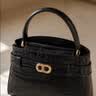 CHARLES&KEITH鳄鱼纹凯莉包手提斜挎婚包包女包生日礼物送女友CK2-50270880-1 Black黑色 S 实拍图