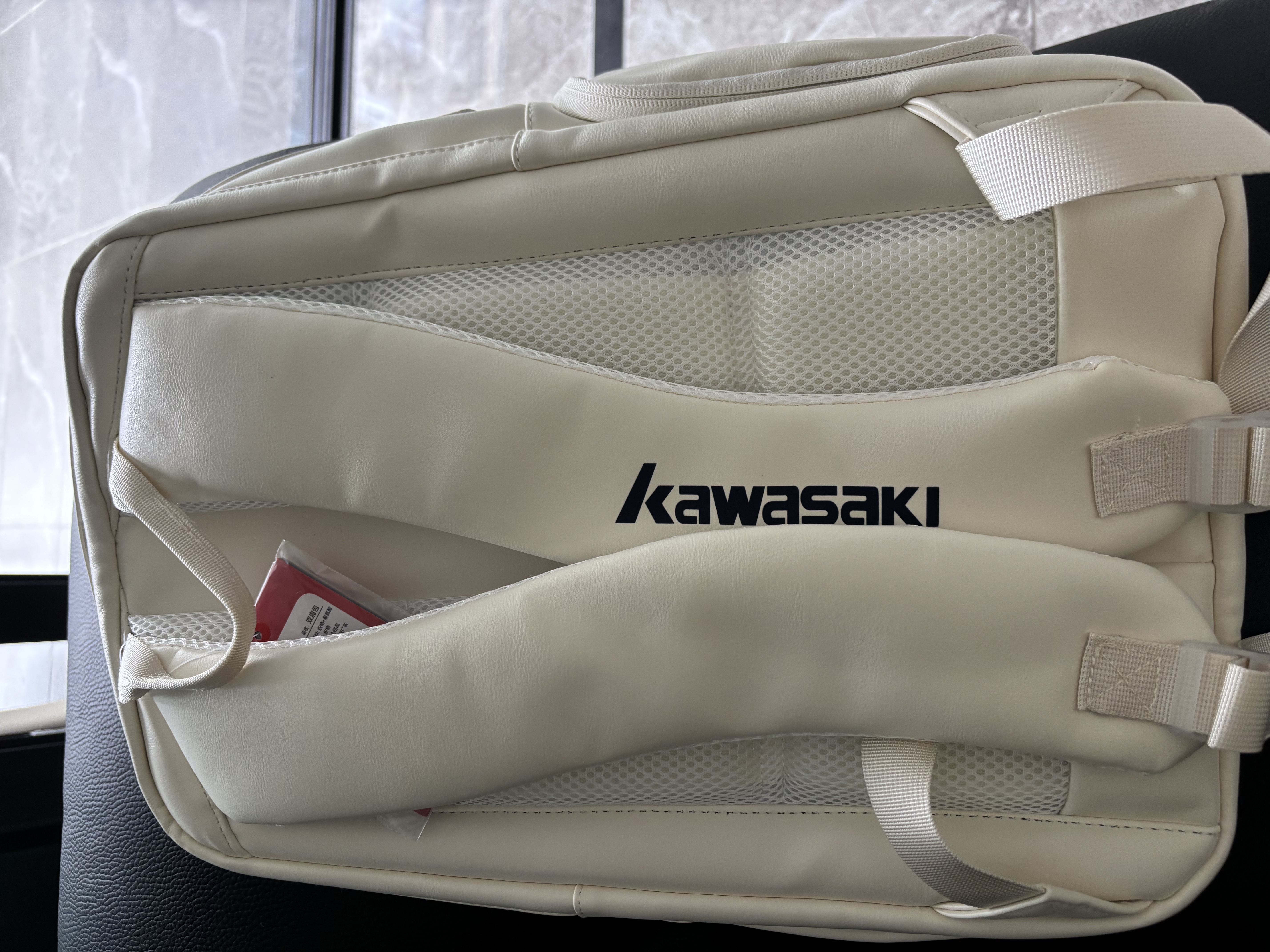 川崎（KAWASAKI）羽毛球包公开赛纪念双肩包大赛级运动背包大容量C8269 米白色 实拍图
